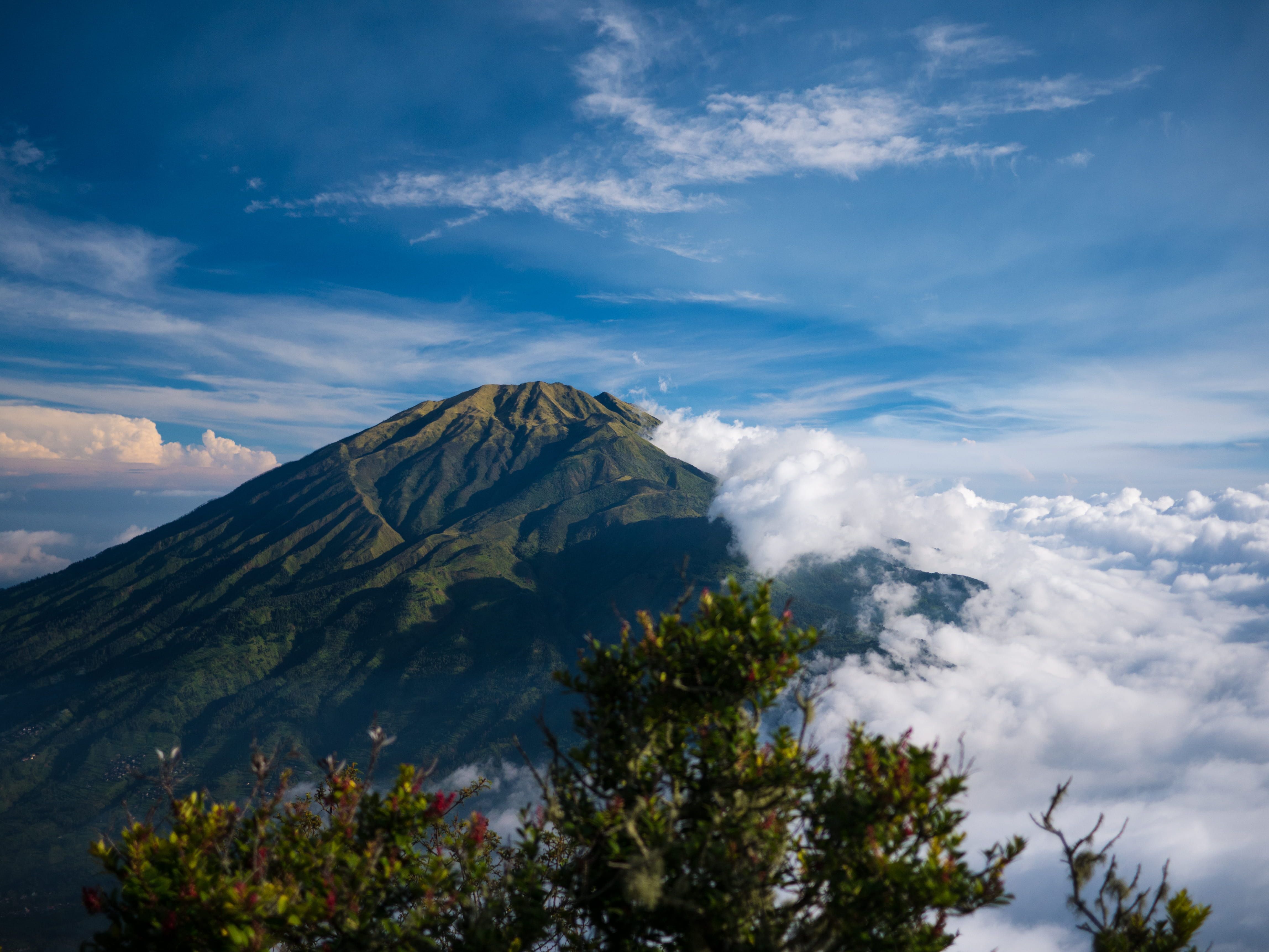 4592x3448 HD wallpaper: indonesia, mount merapi
