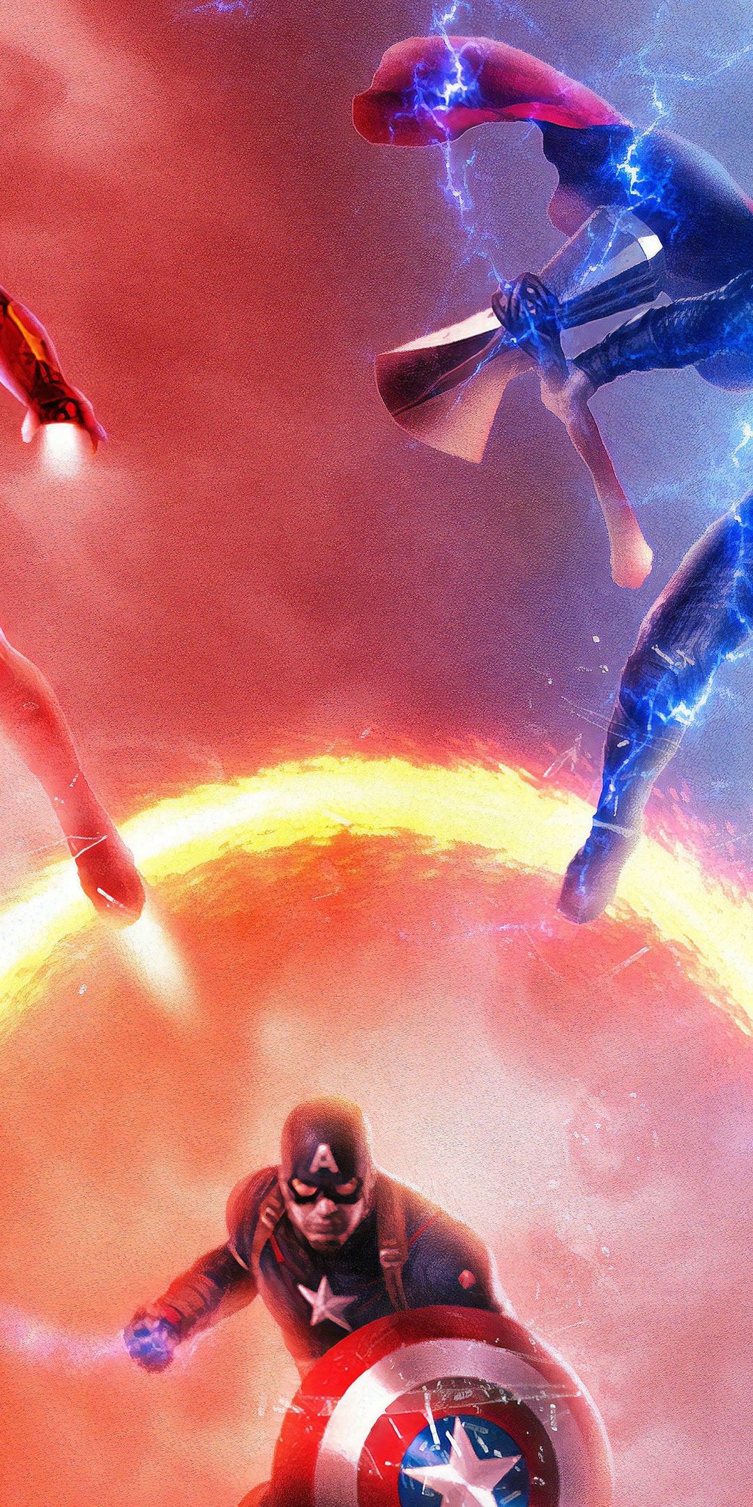 1080x2160 Avengers: Endgame Iron Man Thor Captain
