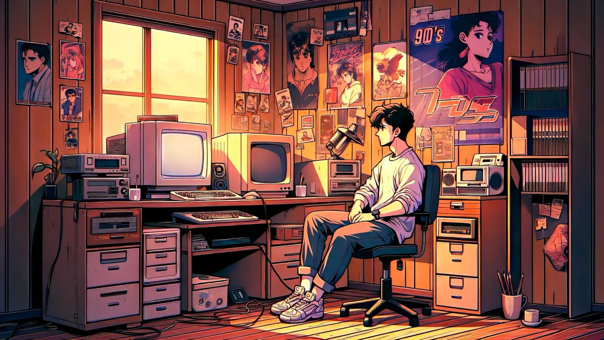 1920x1080 Lo Fi Room Cool Anime 1080P Laptop