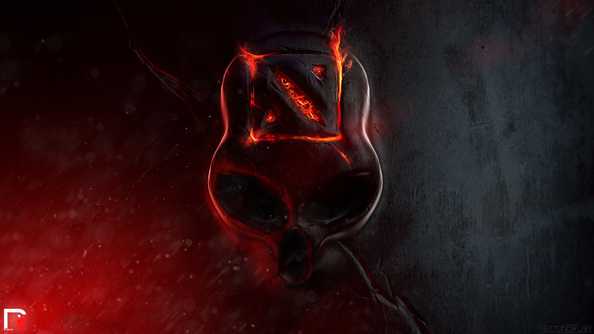 1920x1080 dota skull, fire Wallpaper, HD Games