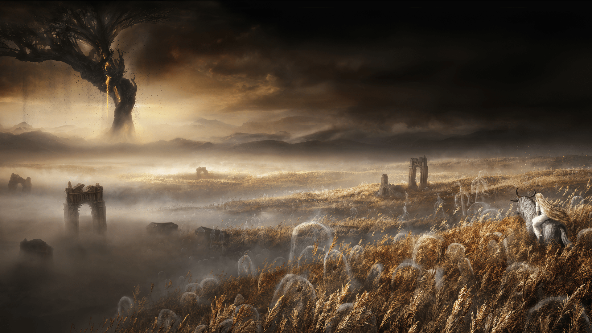 1920x1080 Elden Ring Mystic Landscape HD Wallpaper