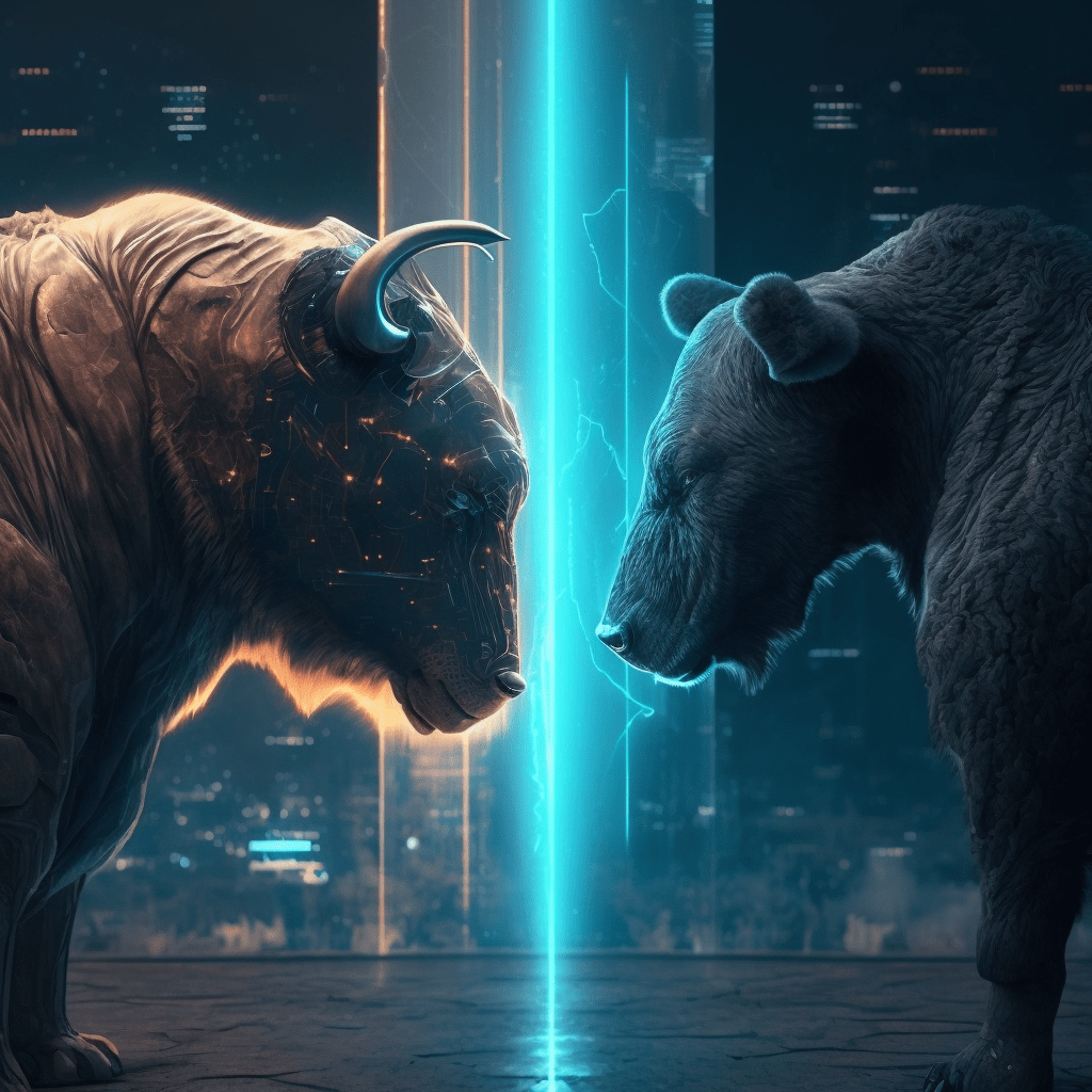 1024x1024 Bulls Vs Bears Wallpaper
