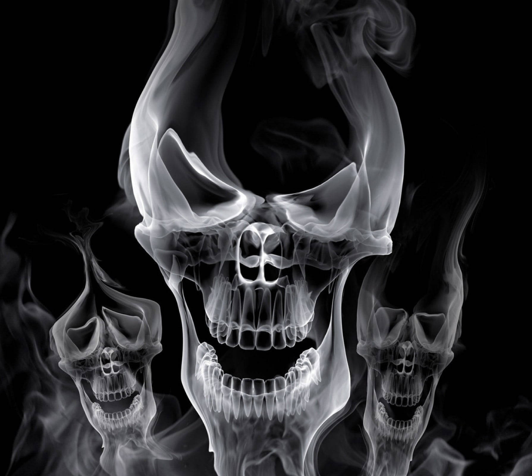 1789x1600 Gangster Skull Wallpaper