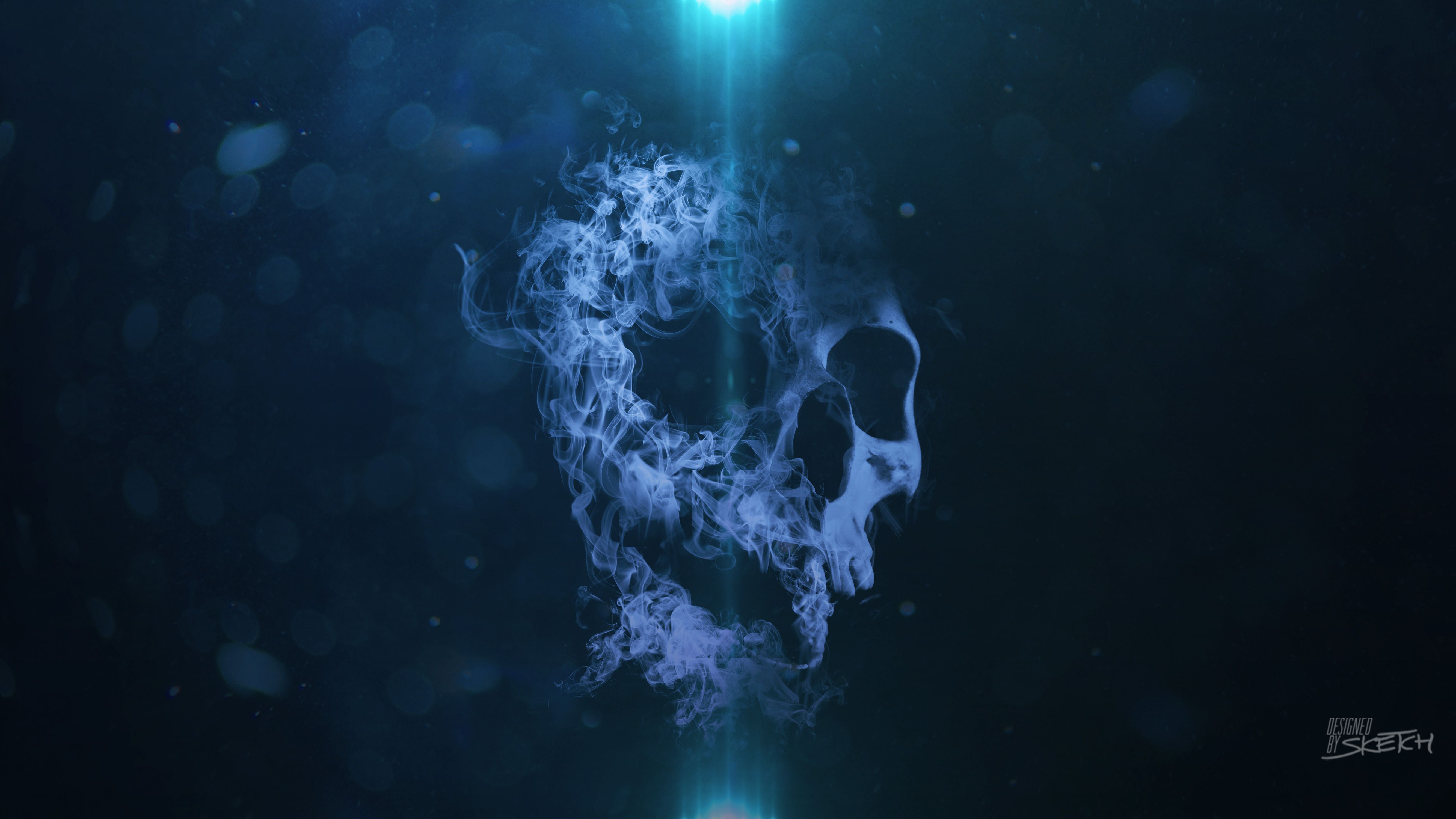 5333x3000 Smoke Dark Skull 4k Ultra HD Wallpaper