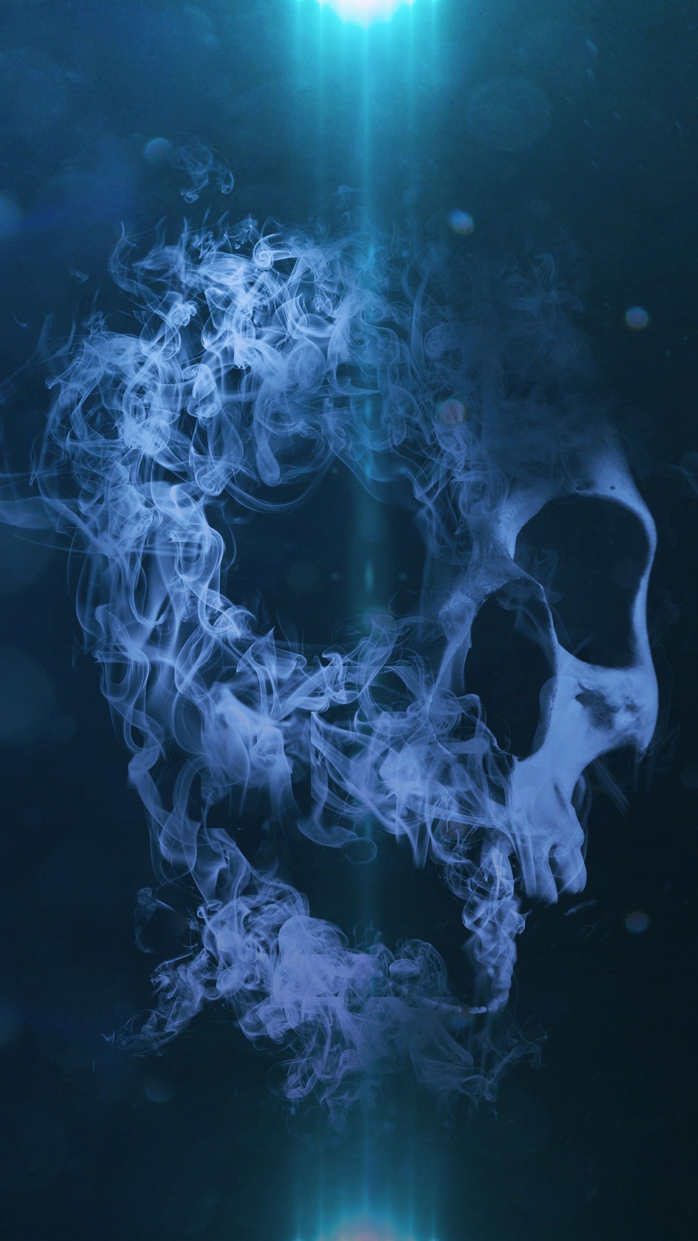 1440x2560 Skull Smoke 5K Wallpaper. HD