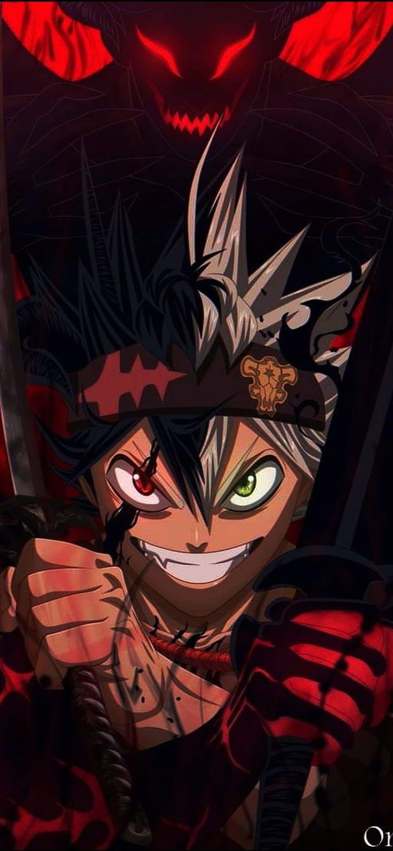 800x1733 Asta, angry, anime, aweosome, badass