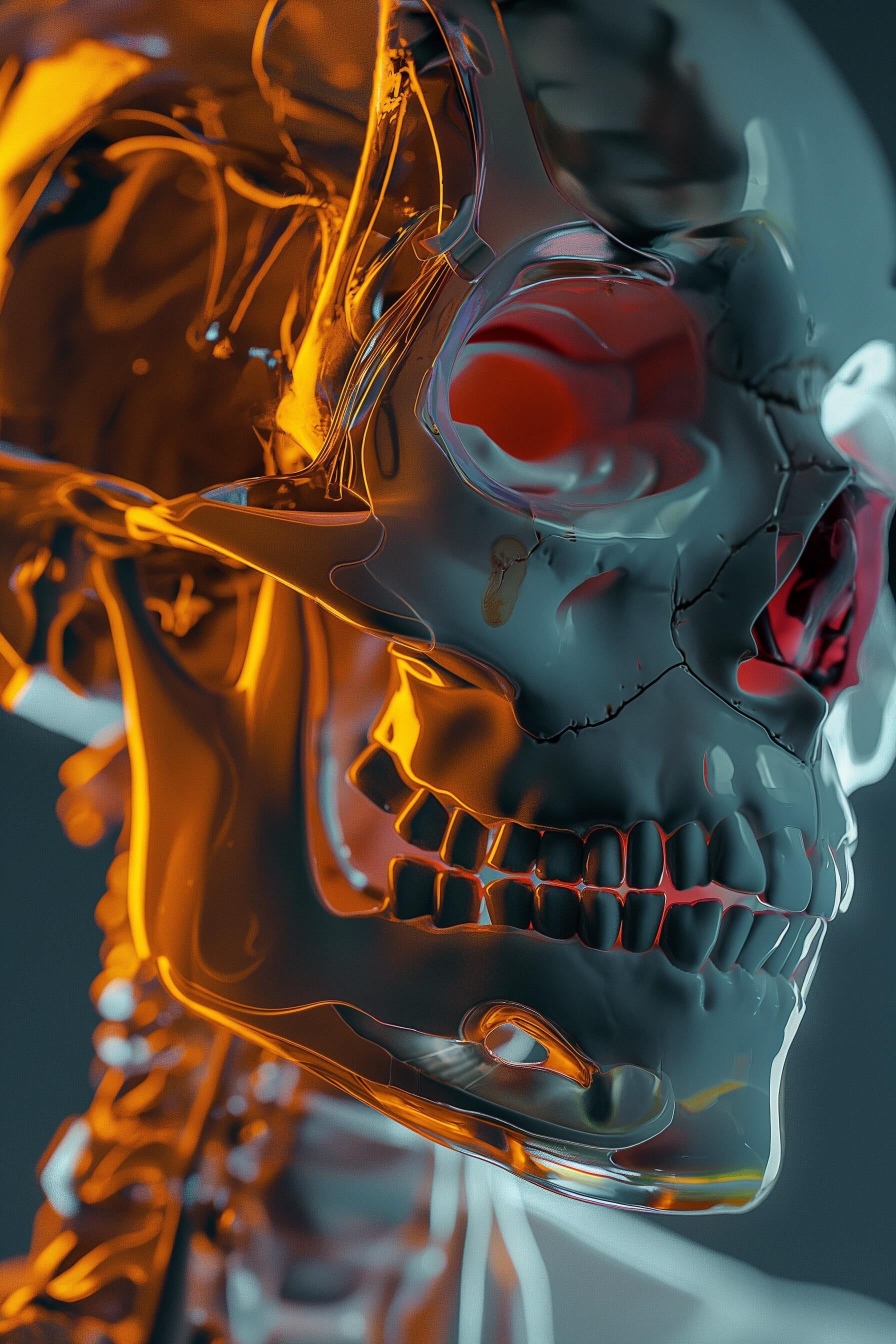 1792x2688 Golden Skull