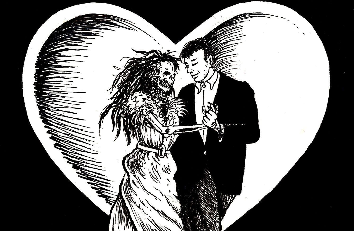 1494x976 Download Death Skeleton Skull Romantic