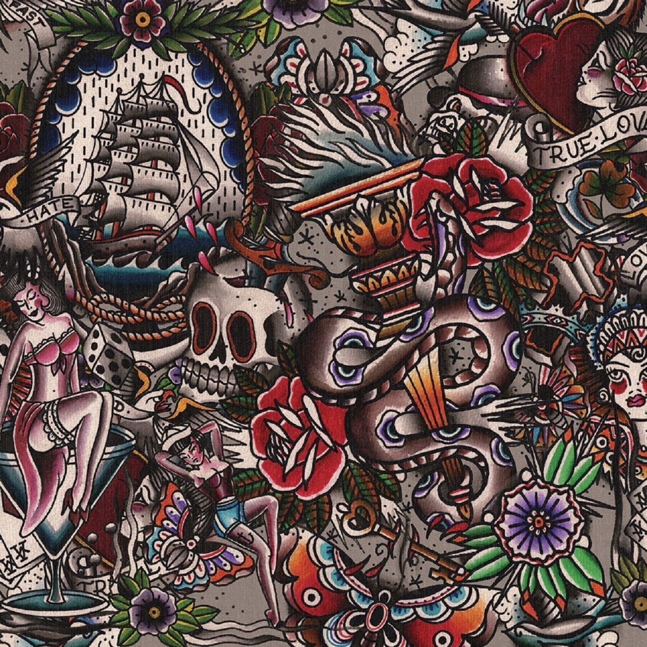 1300x1300 LONDON ART TRUE LOVE WALLPAPER