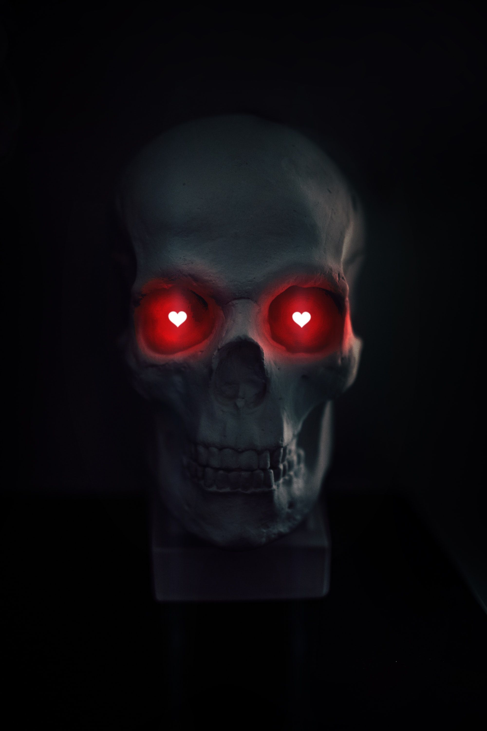 2000x3000 Mobile wallpaper: Skull, Love, Heart