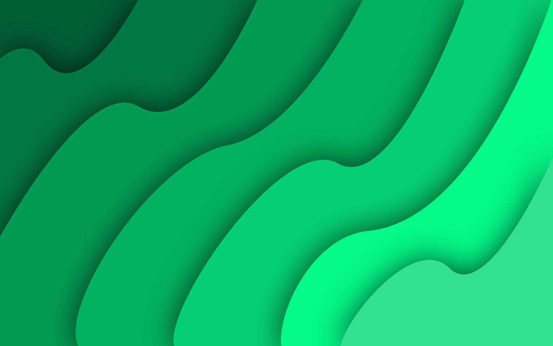 1920x1200 Wallpaper simple, green, abstract, waves, wave for mobile and desktop, section абстракции, resolution 1920x1200
