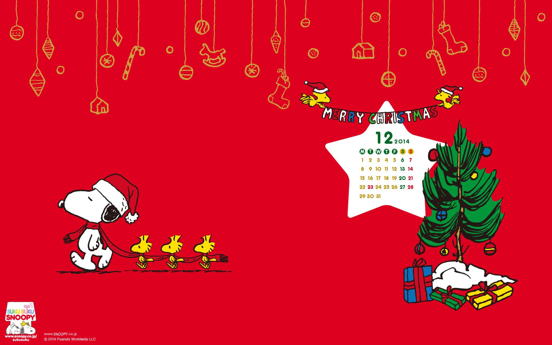 1920x1200 Snoopy Christmas Background