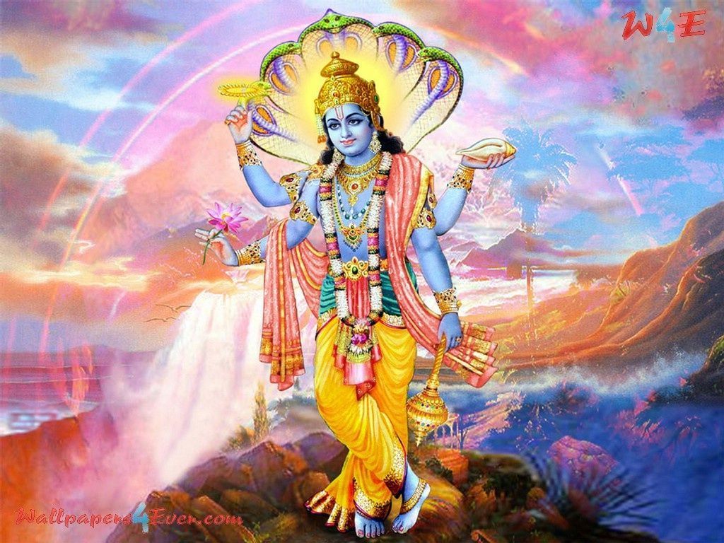 1024x768 Vishnu God Wallpaper