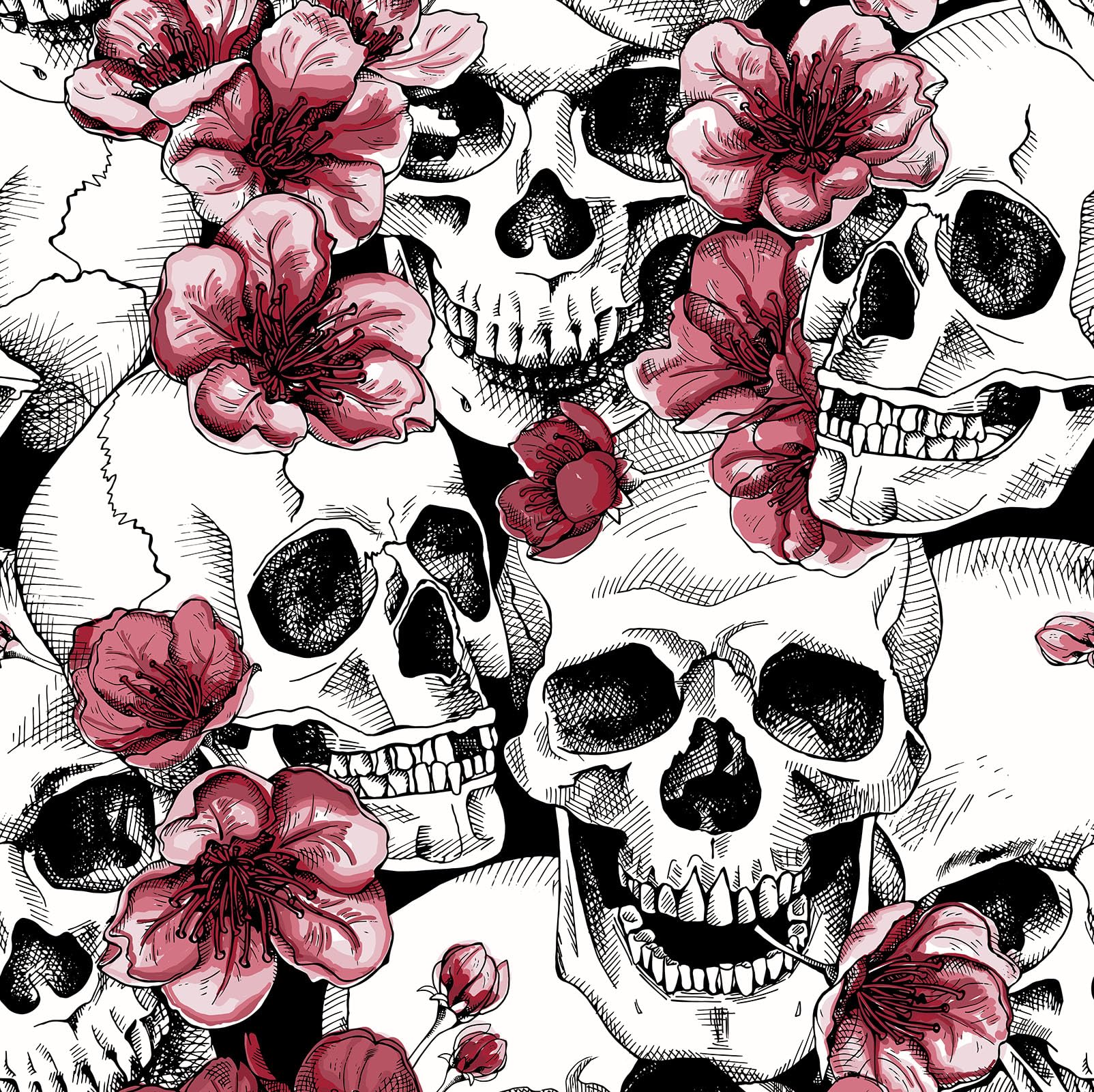 1604x1600 HueBurst Skull Wallpaper 17.3x236