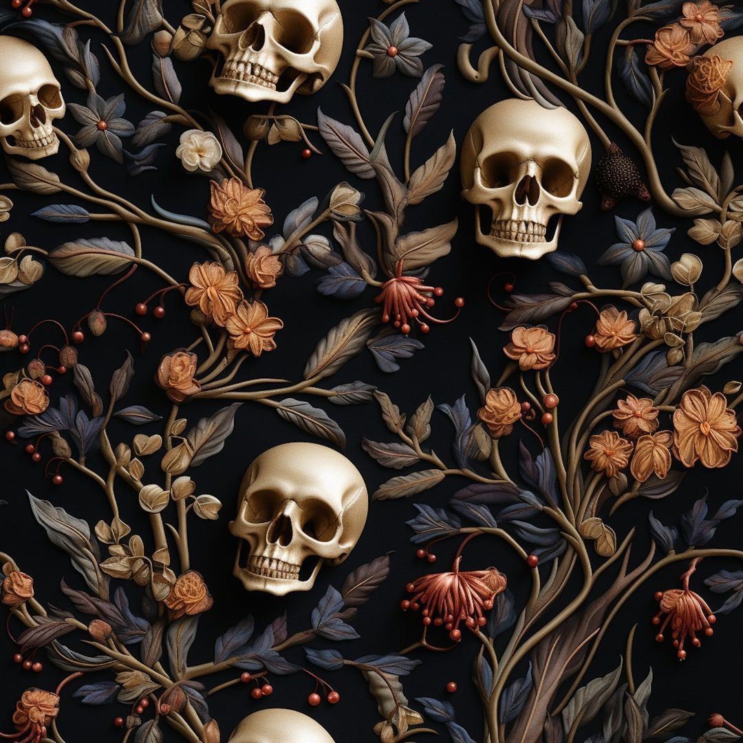 1080x1080 Skull Wallpaper Dark Aesthetic