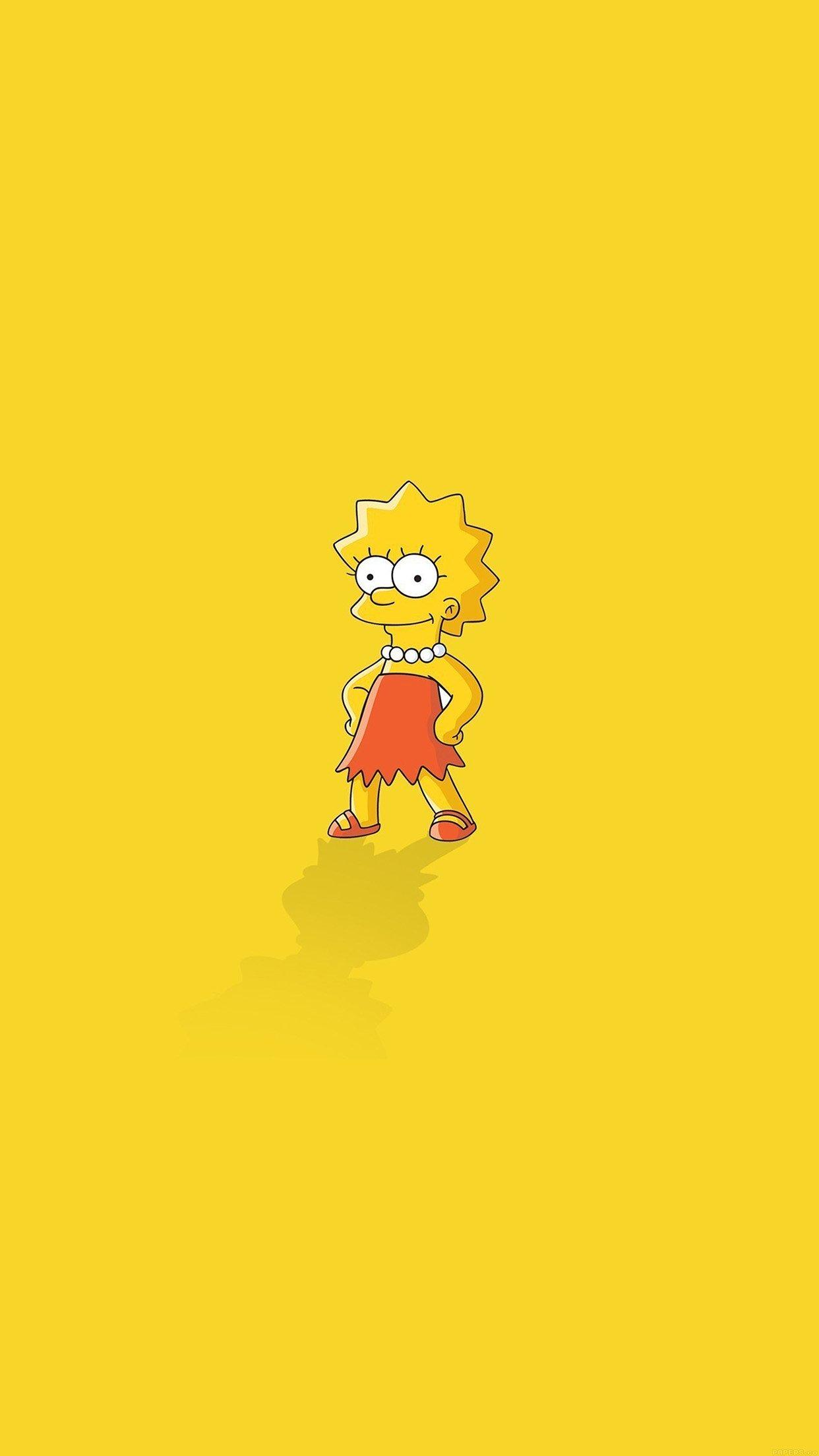 1242x2208 iPhone7papers simpson minimal simple illust cartoon