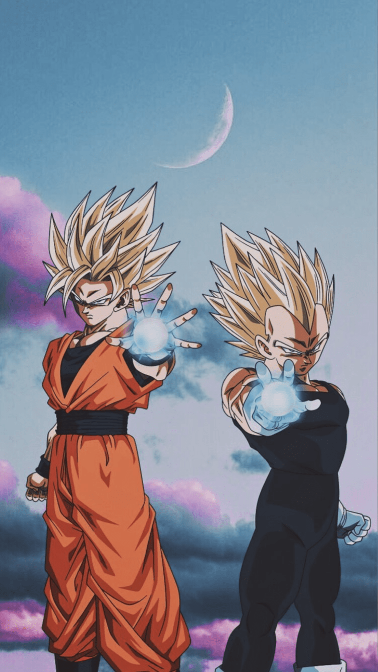 750x1334 SSJ2 GOKU & VEGETA