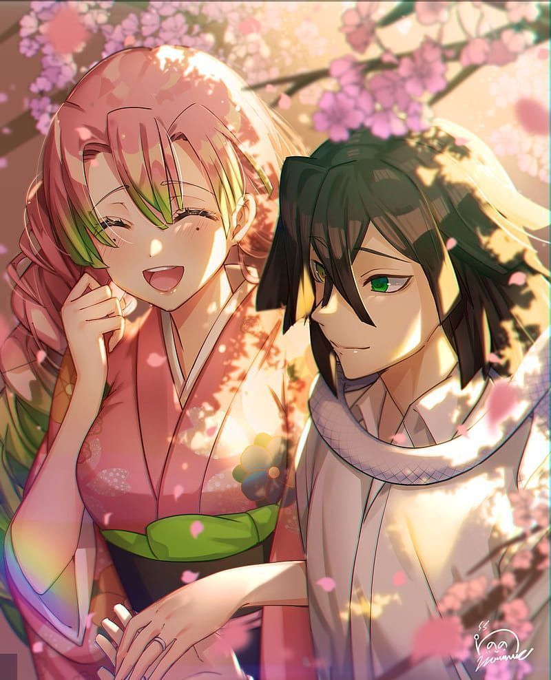 800x988 Mitsuri x obanai, love, demon slayer