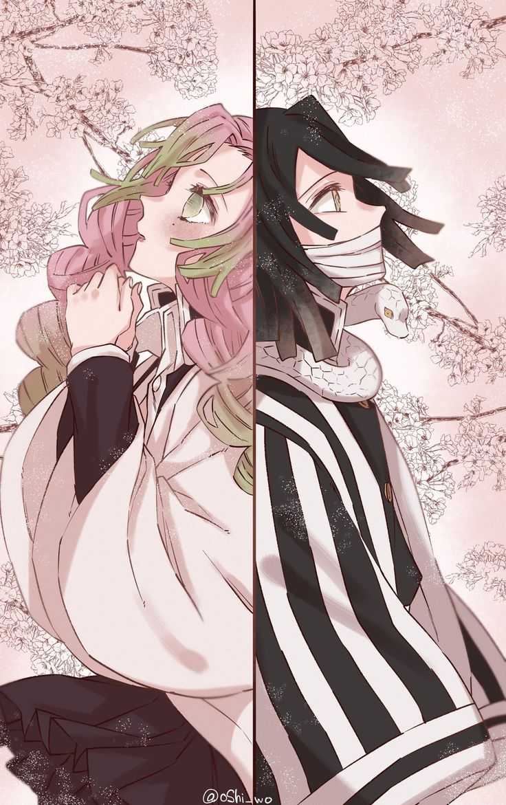 736x1171 Mitsuri And Iguro Wallpaper