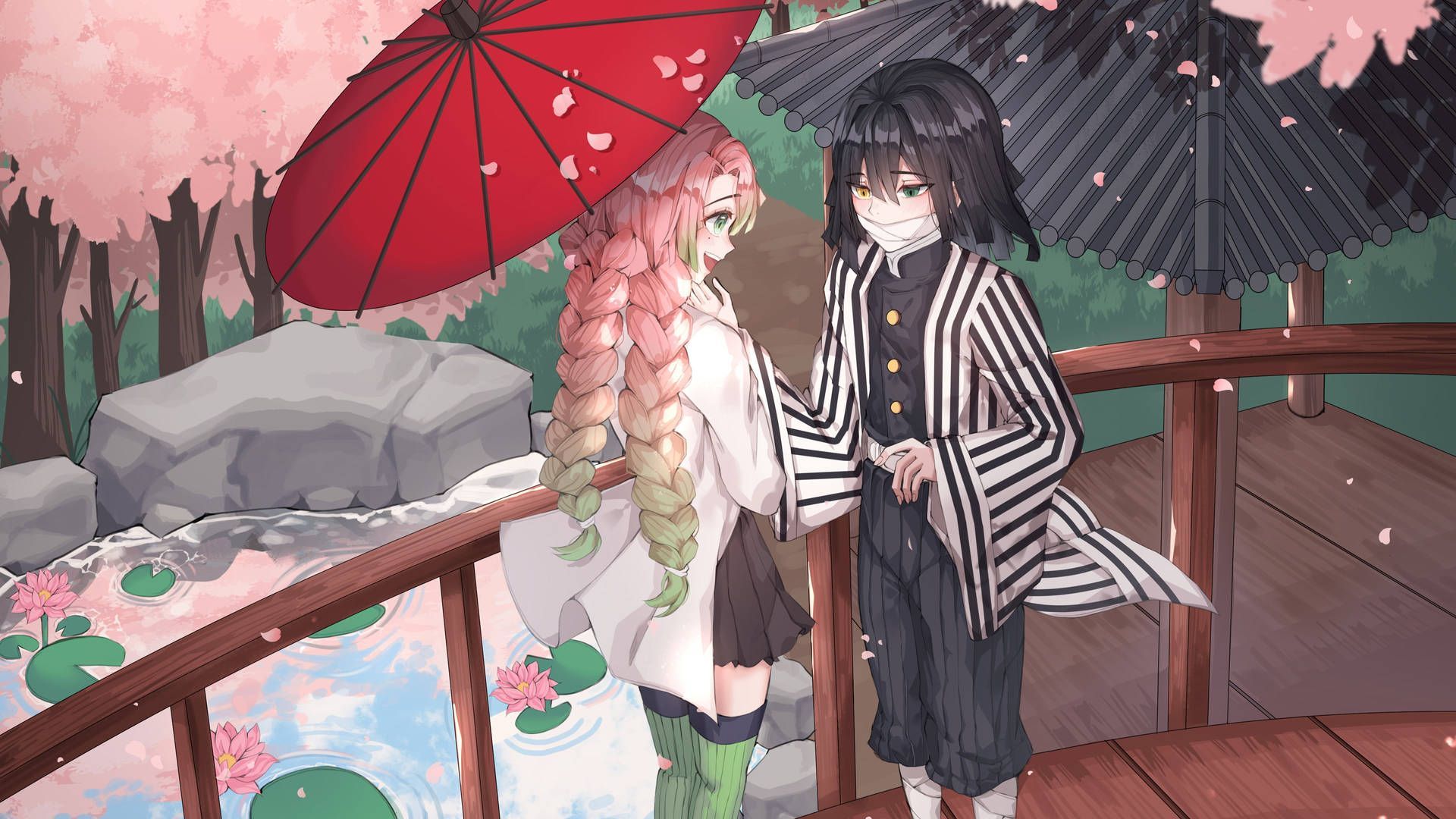 1920x1080 Mitsuri Kanroji Bridge Wallpaper