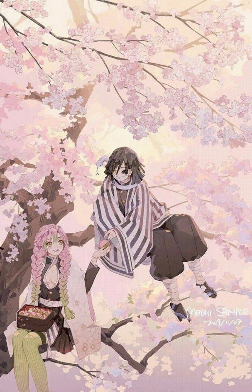 850x1322 Obanai and mitsuri HD wallpaper