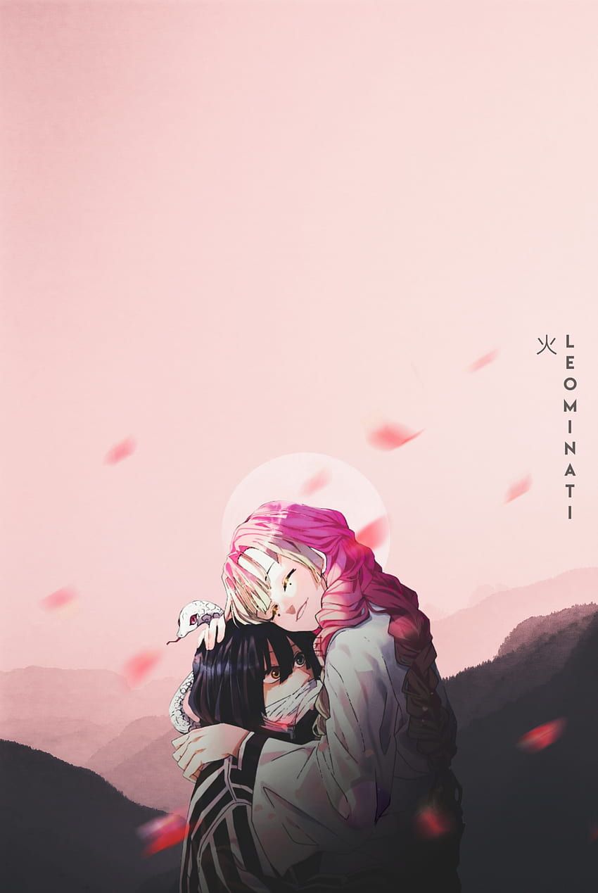 850x1269 Obanai and mitsuri HD wallpaper