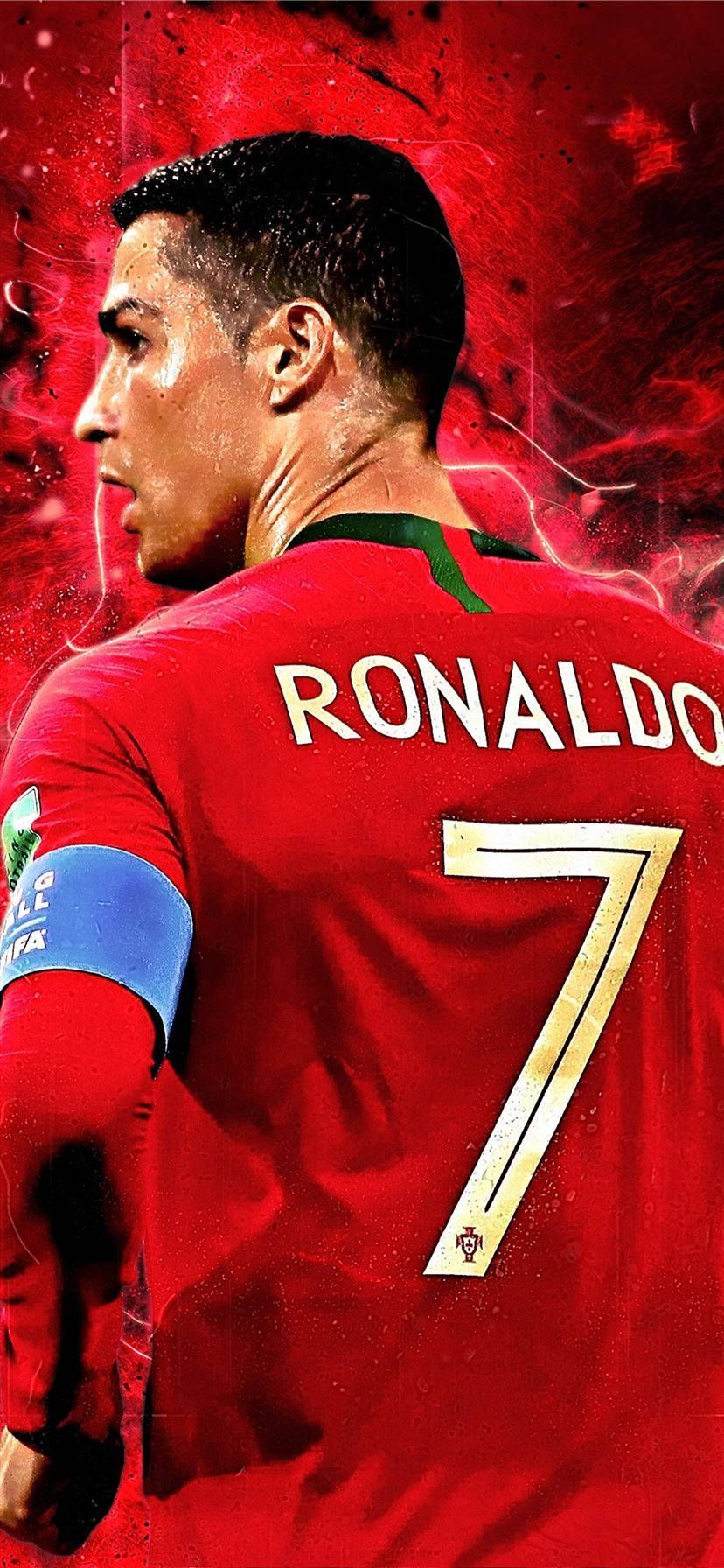 828x1792 Download Cristiano Ronaldo Portugal Red