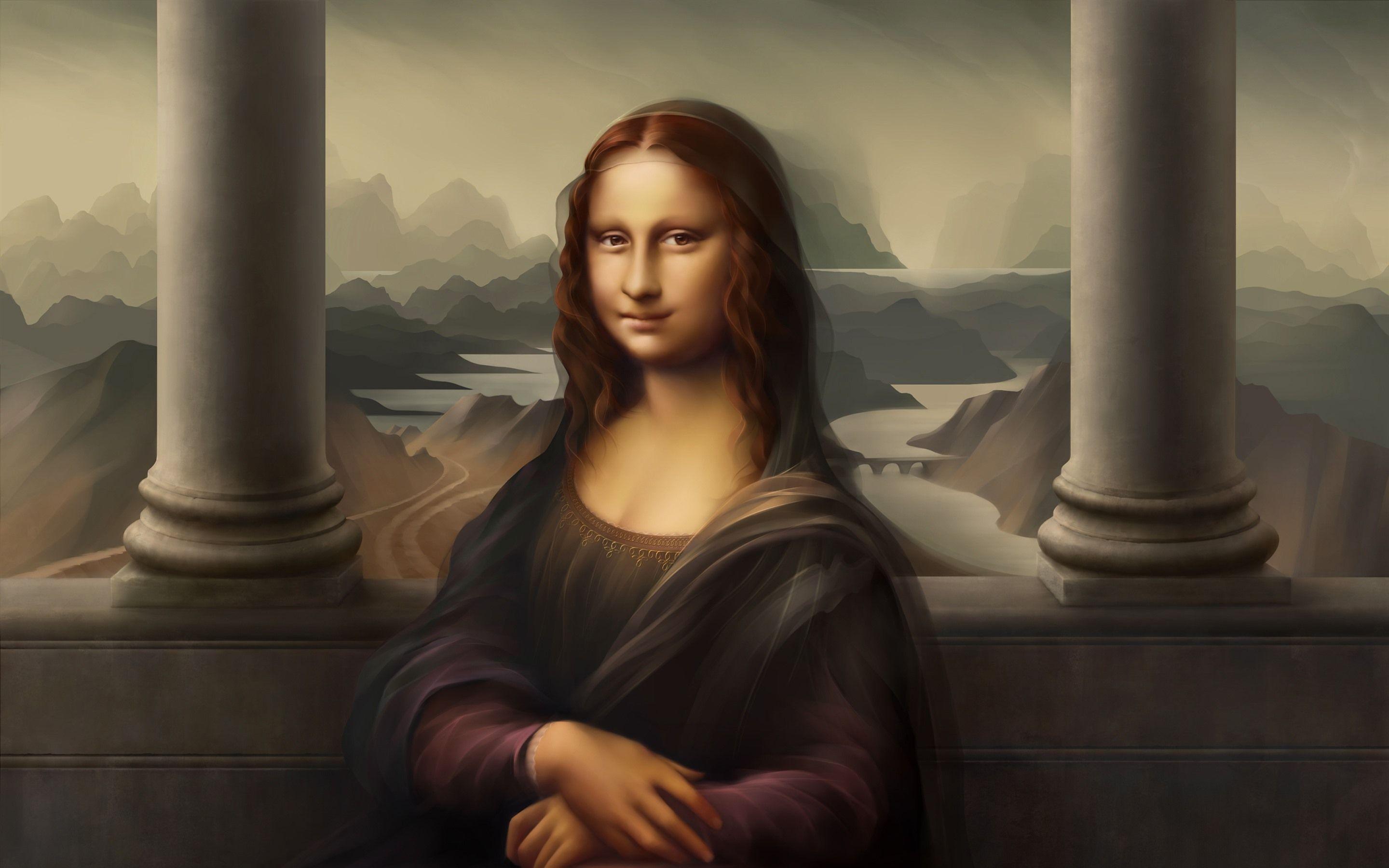 2880x1800 Wallpaper Mona Lisa, smile, digital art picture 2880x1800 Picture, Image