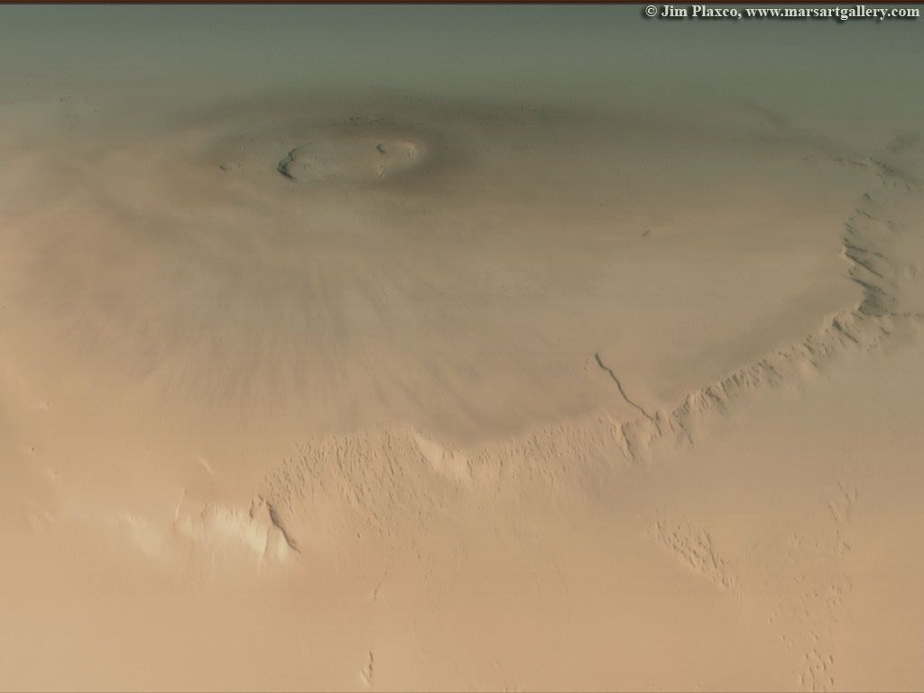 1024x768 Mars Art Gallery A Dream of Olympus Mons