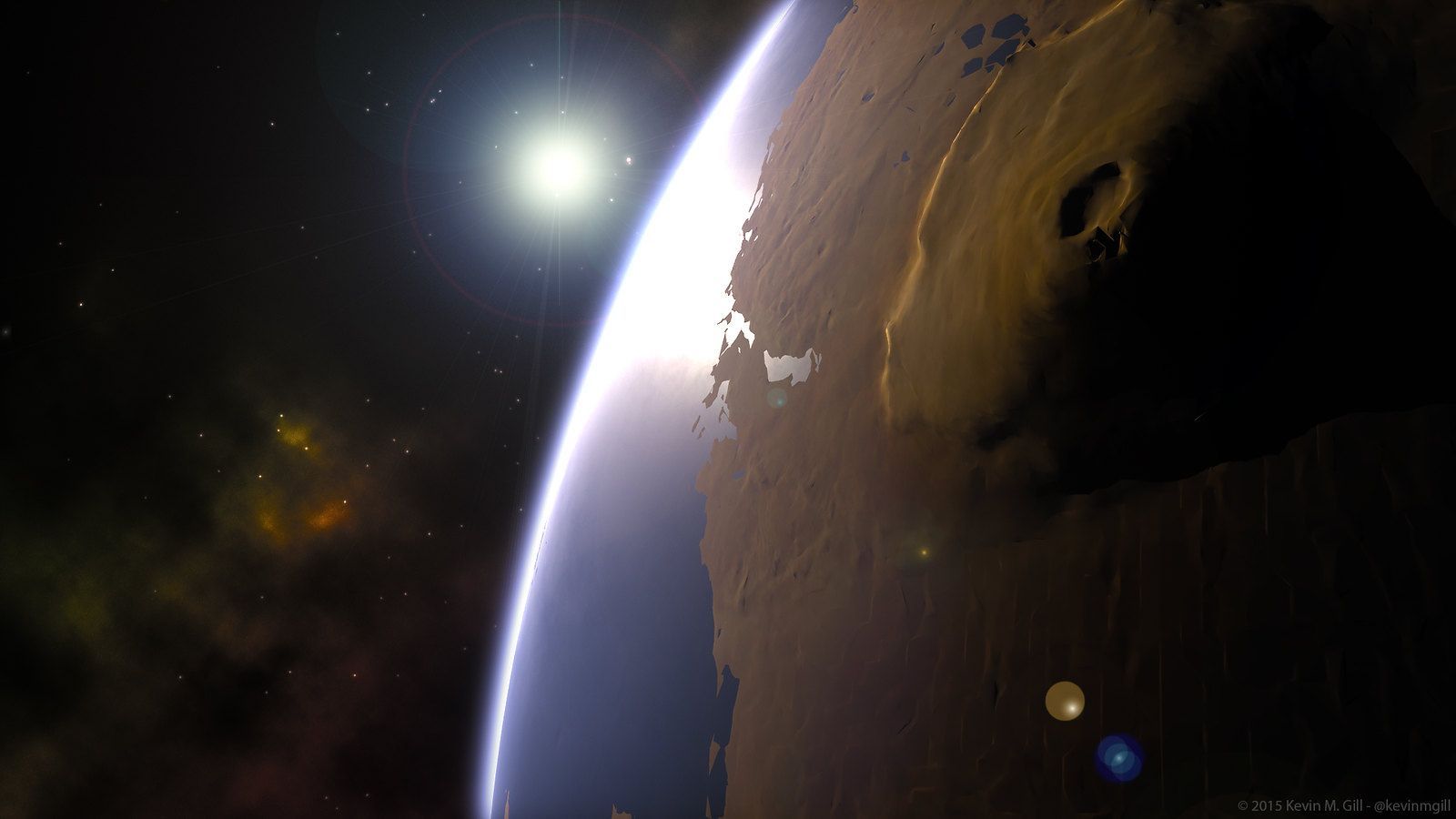 Aurora Over Olympus Mons