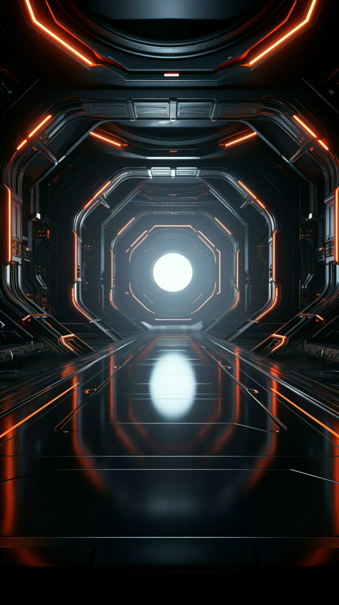1098x1960 Dark space, bright future Modern sci fi