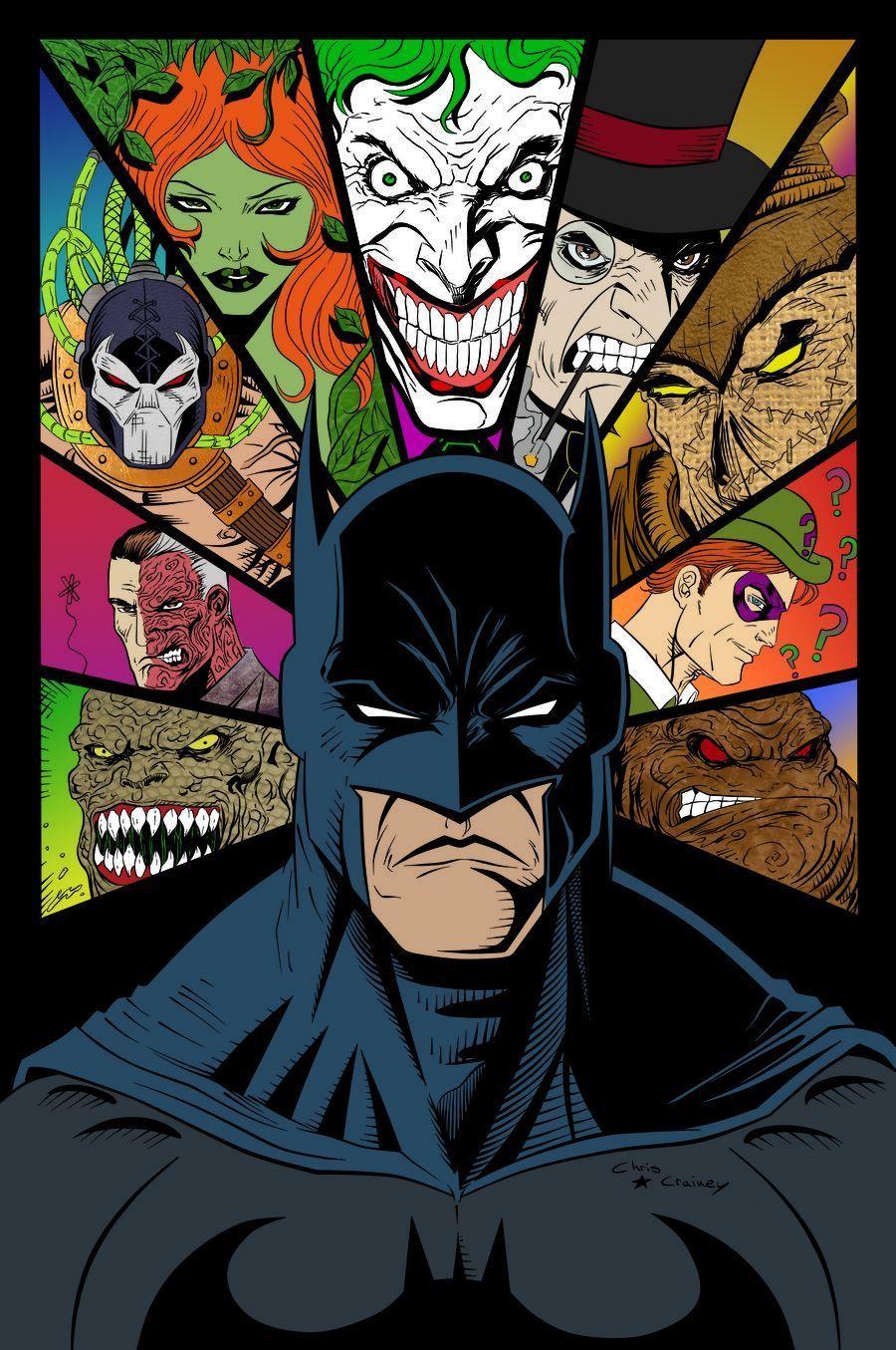 900x1355 Batman and Villains by James Mascia. Some Other Great Pins