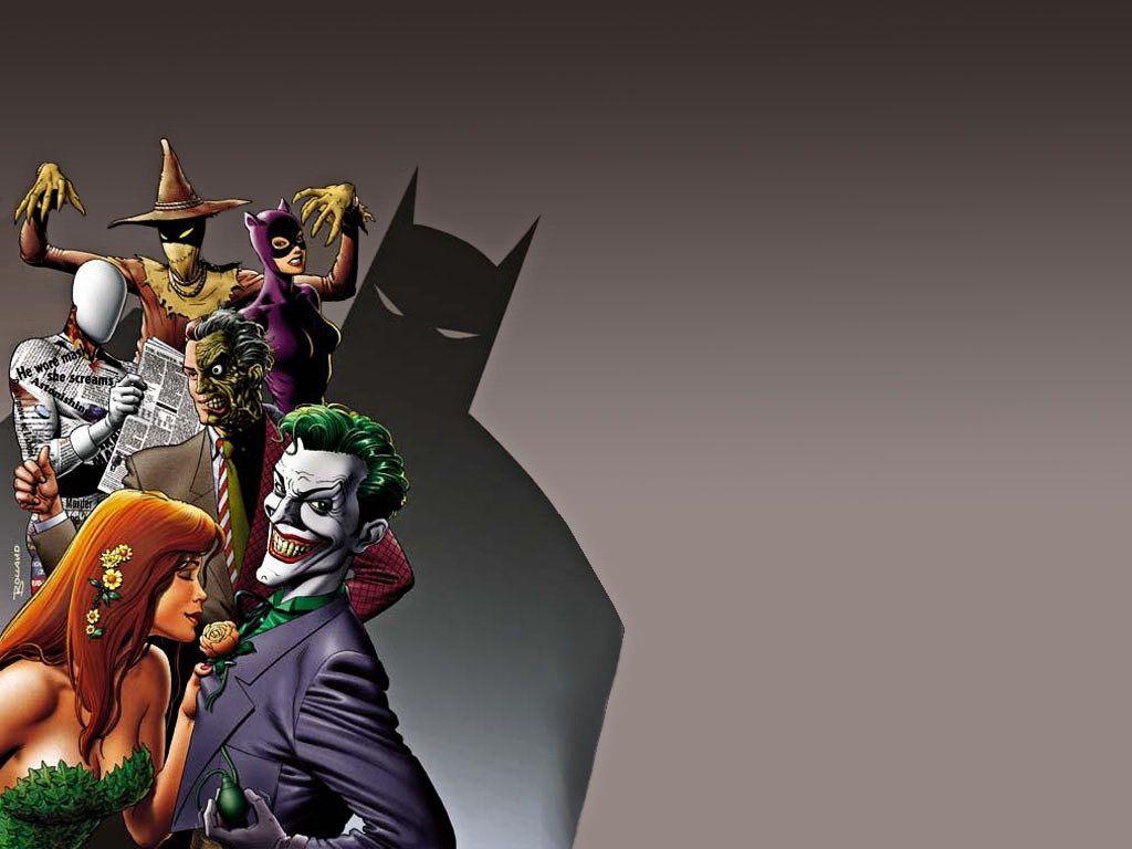 1024x768 Batman Villains Wallpaper