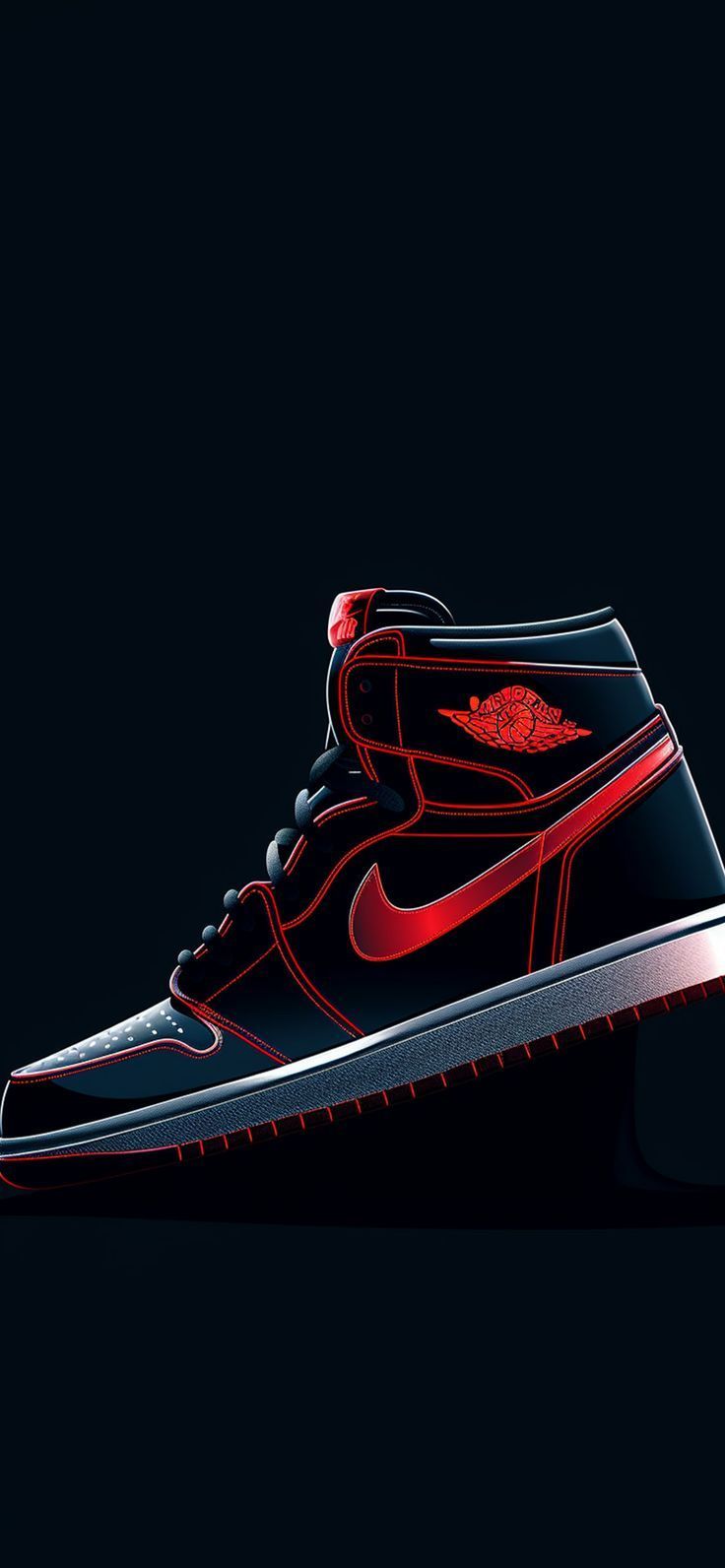 736x1592 Nike Air Jordan I Dark Wallpaper