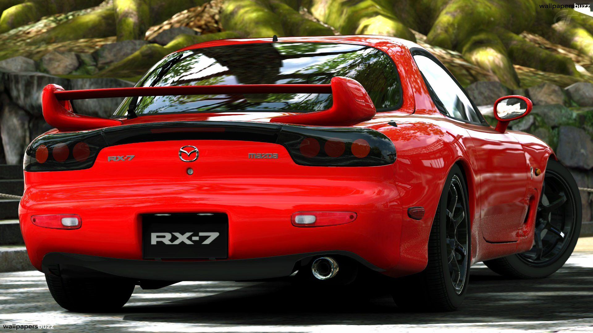 Download Mazda Rx7 Rear View Artwork 1920x1080 Wallpaper Full Hd ...