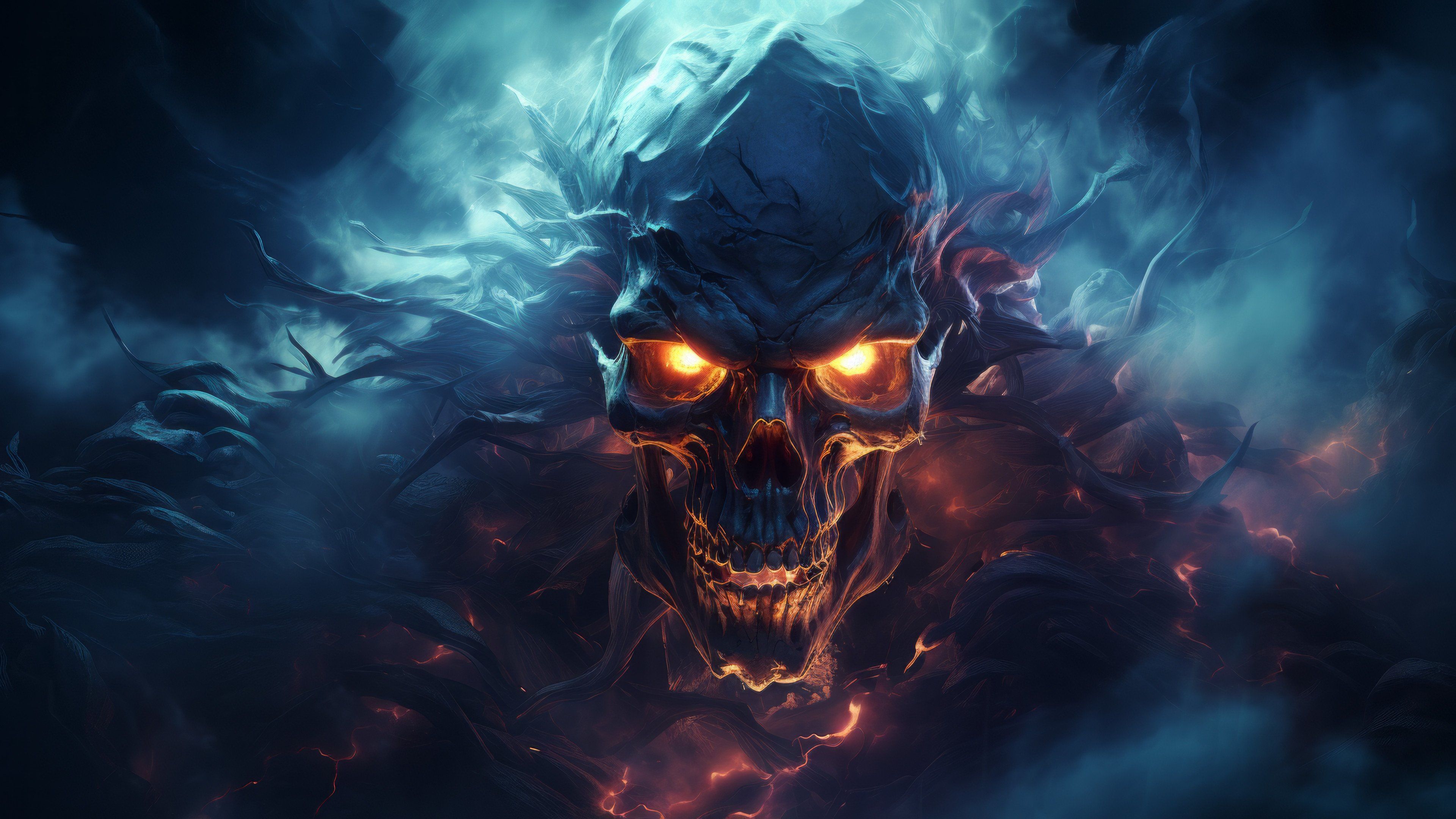 3840x2160 Fantastic Skull Wallpaper 4k HD