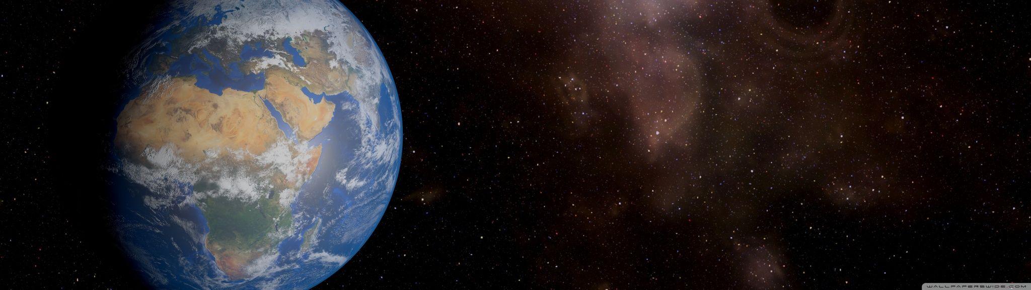 2048x576 Fantastic Space View of Earth in 8k Resolution ❤ 4K HD Desktop