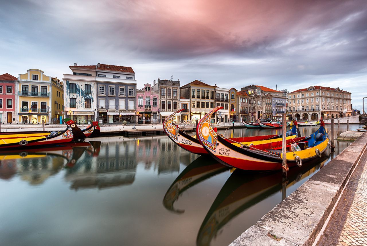 1280x861 Photo Portugal Aveiro Canal Boats