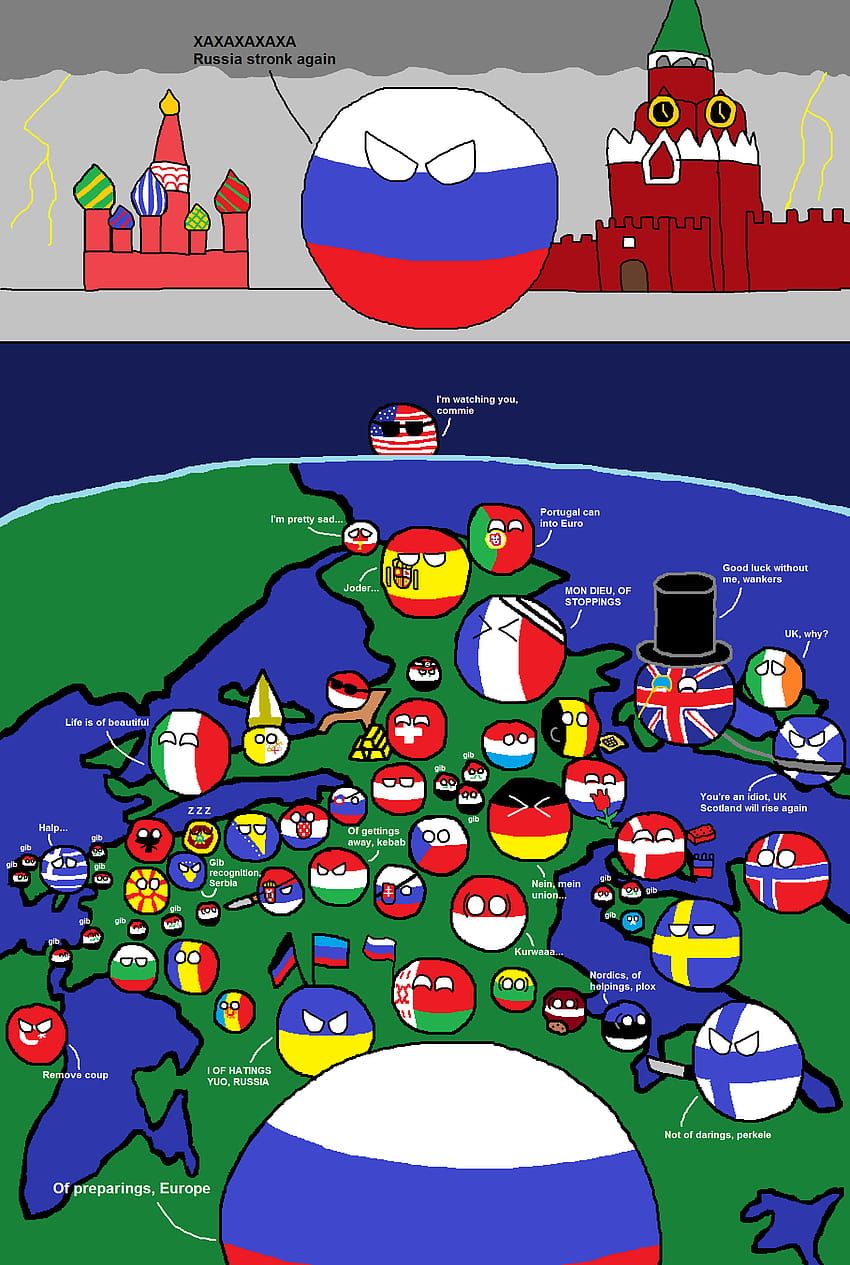 850x1265 Europe from Russia, countryball russia