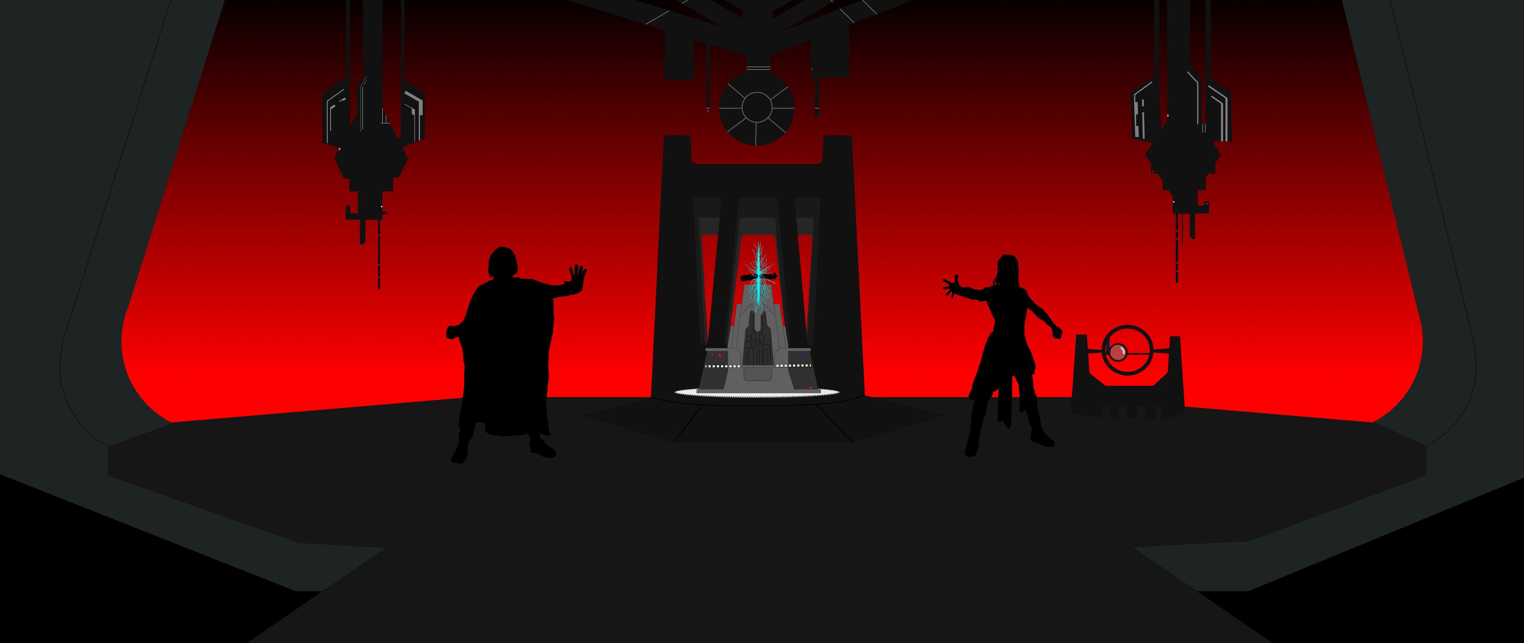 5120x2160 Star Wars The Last Jedi simple wallpaper