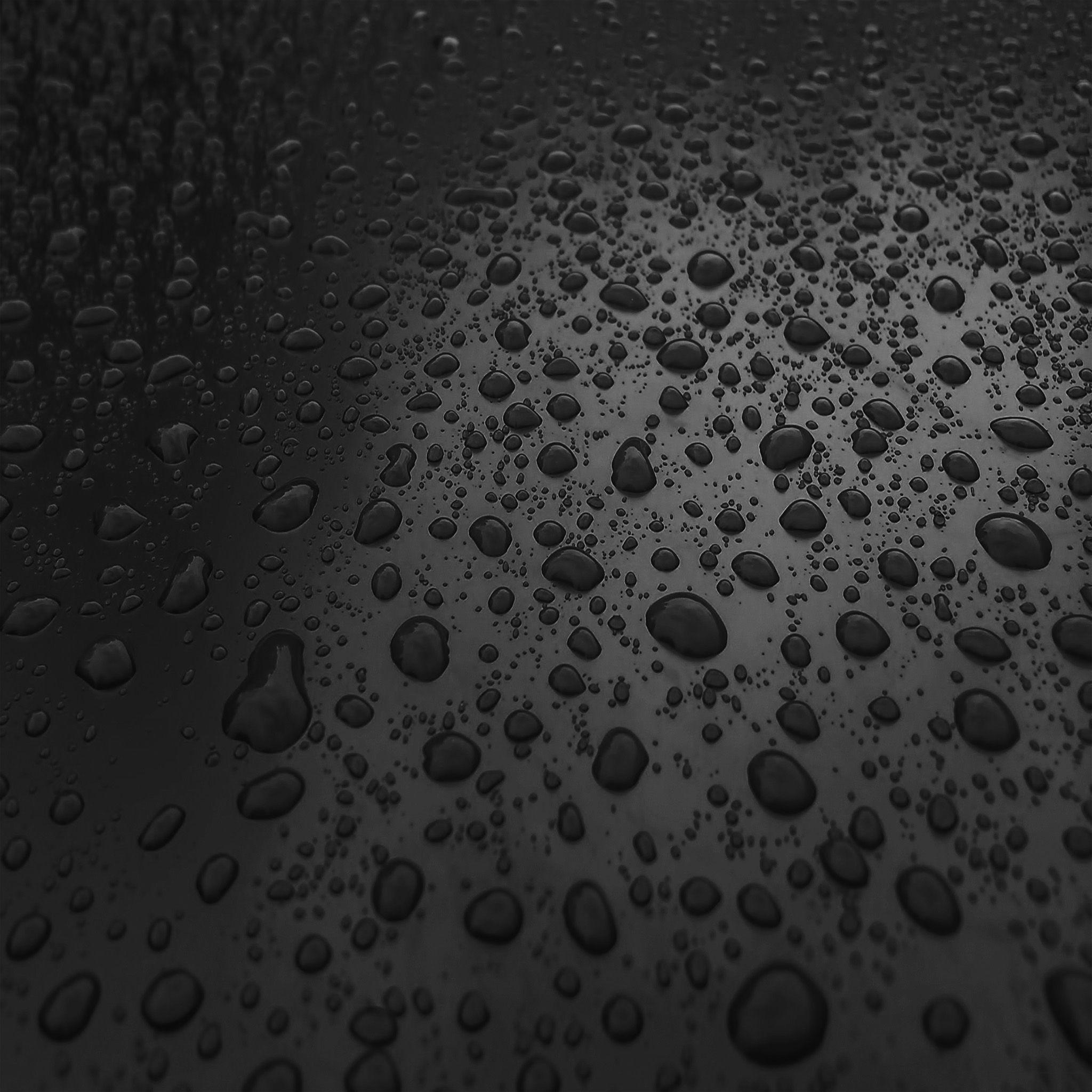 2048x2048 Giọt mưa thiên nhiên Dark Bw Sad Pattern Hình nền iPad Air