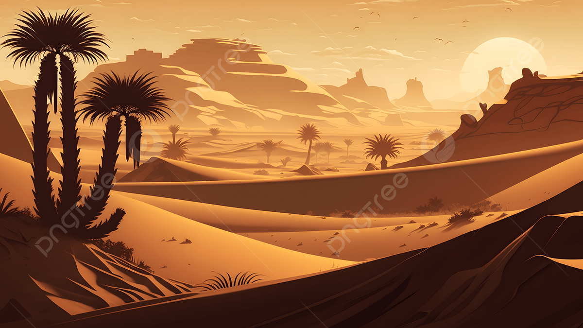 1200x675 Desert Gobi Desert Cactus Sunset
