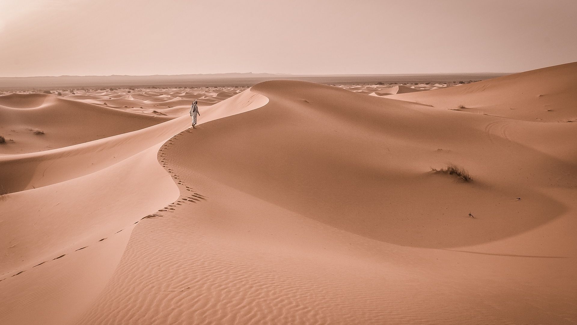 1920x1080 Wallpaper Desert, Dunes, Gobi, Yellow