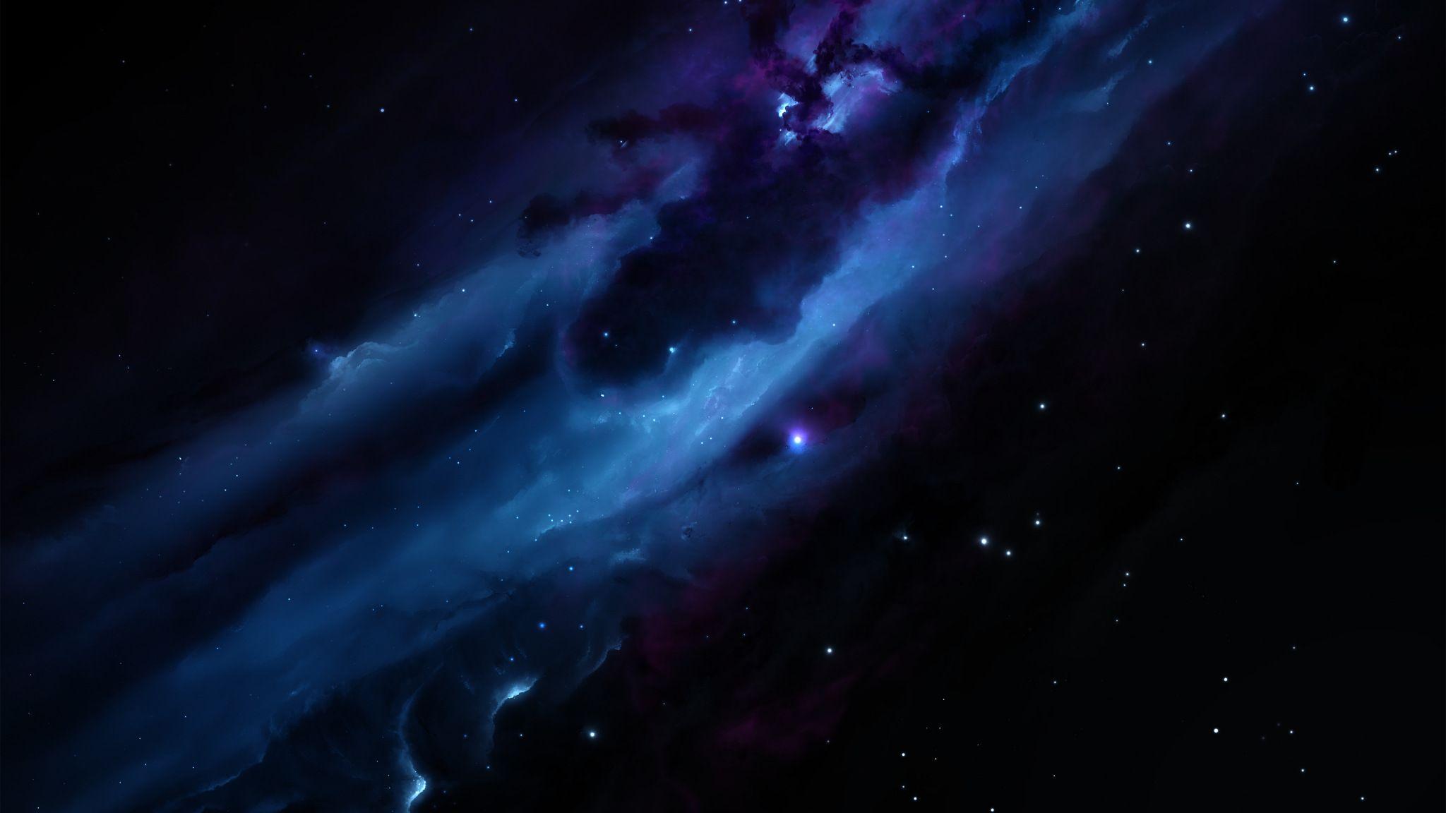 2048x1152 Download 2048x1152 wallpaper galaxy, clouds, nebula, stars, space