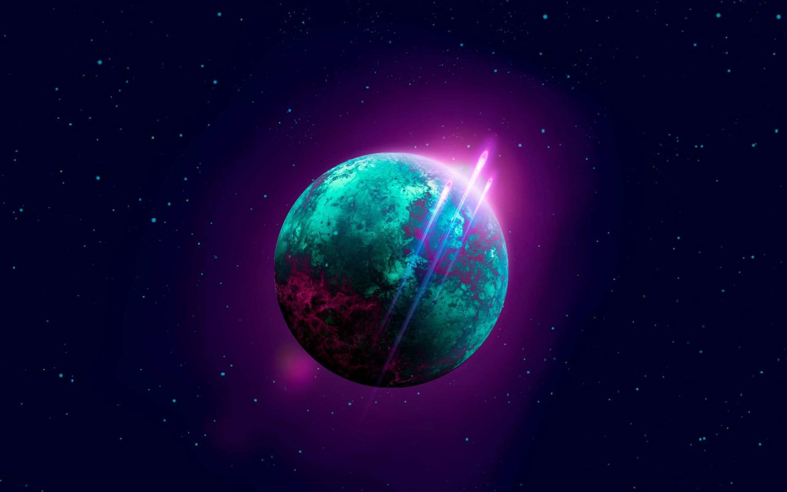 2560x1600 Resolution Space Retro Wave