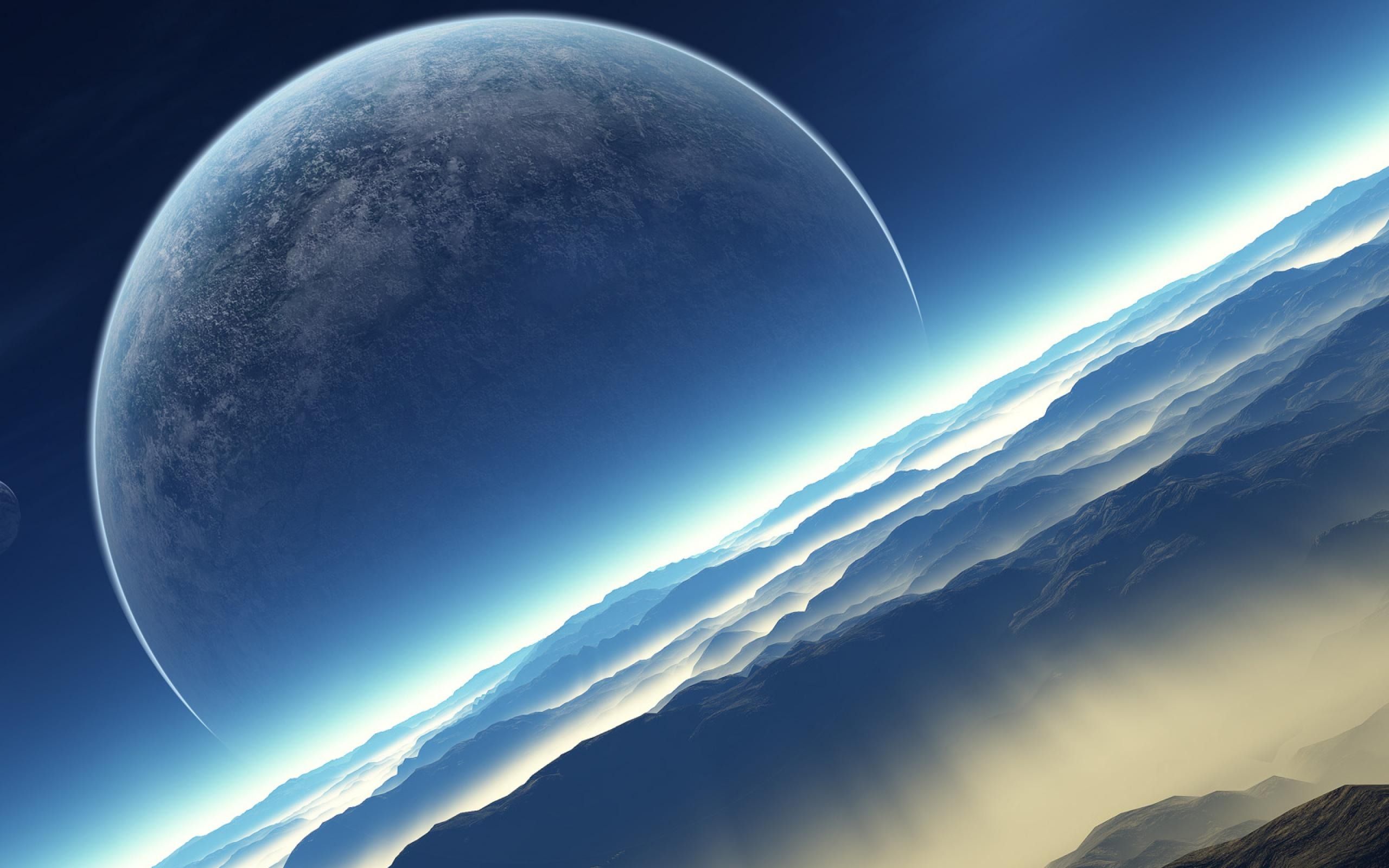 2560x1600 3D Space Scene Hd Space Wallpaper