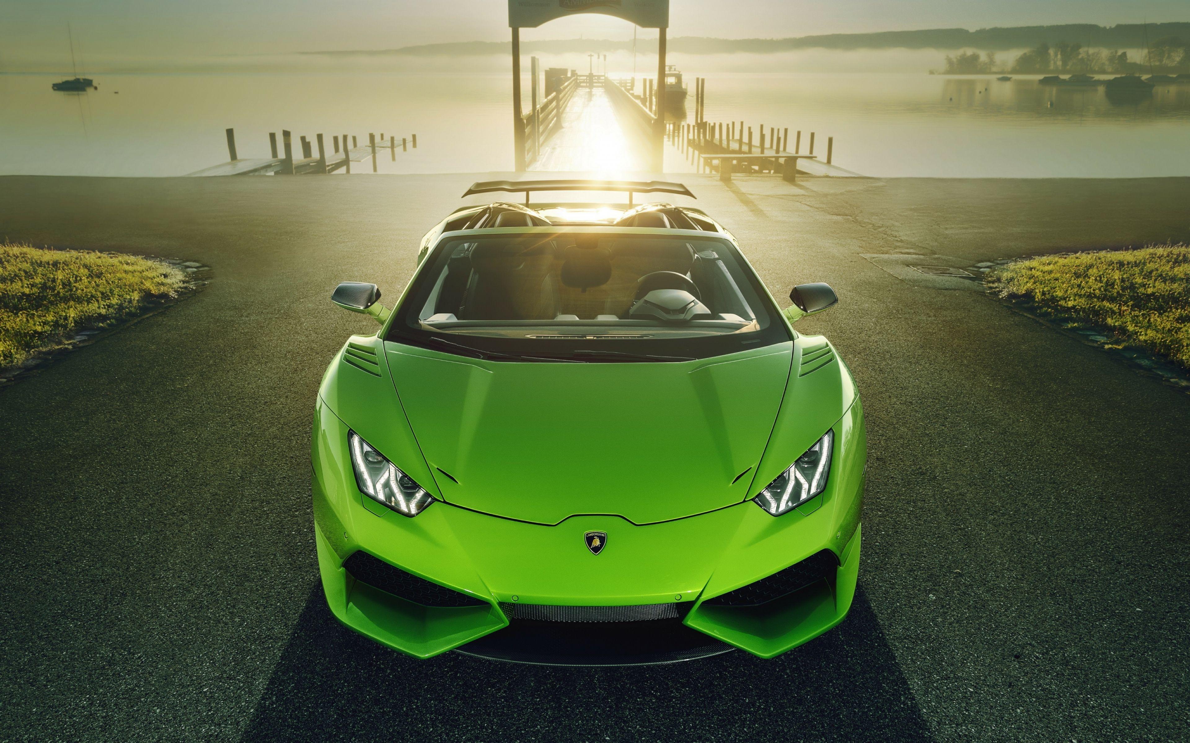 3840x2400 Download 3840x2400 wallpaper lamborghini huracán, green