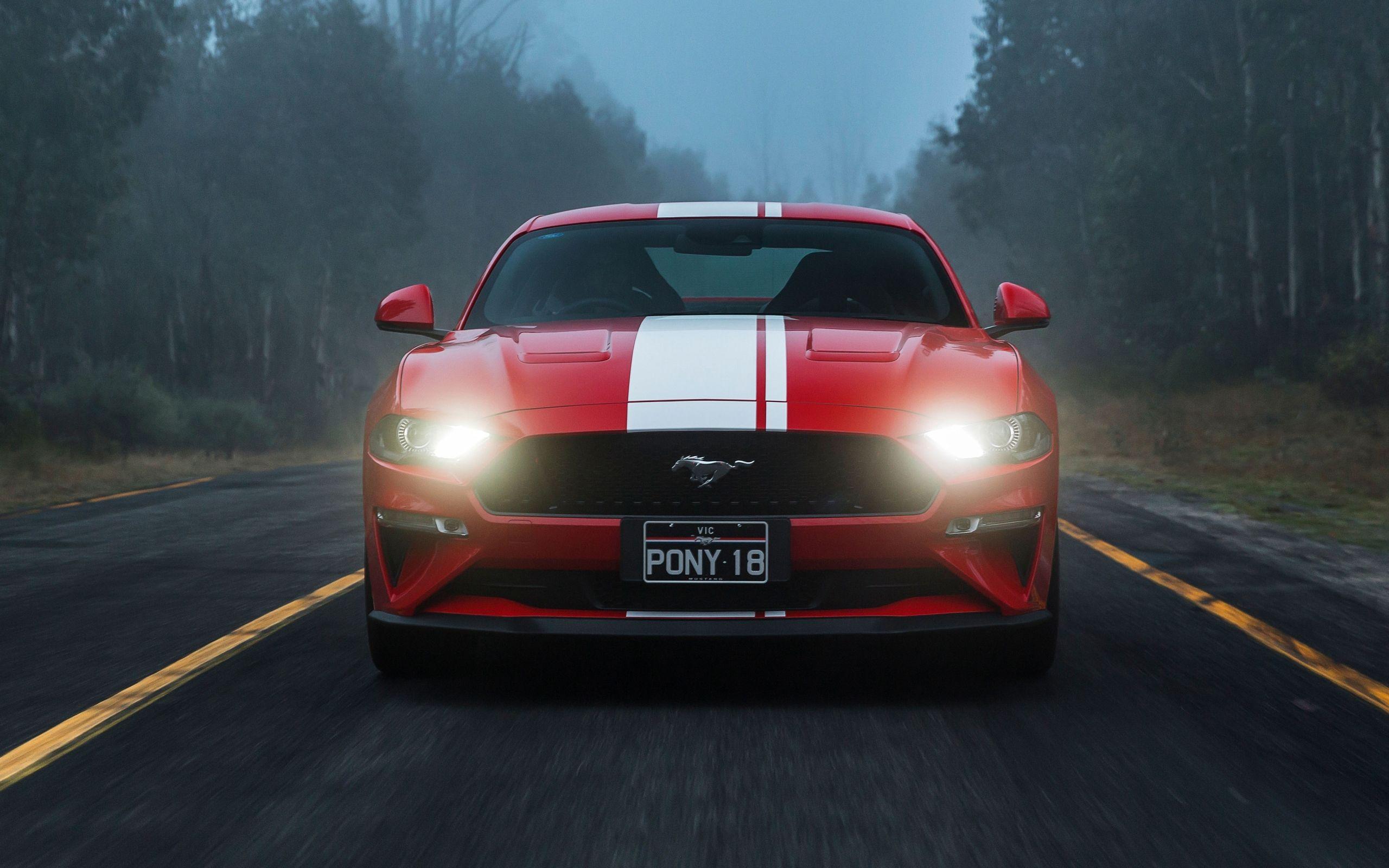 2560x1600 Wallpaper of Ford Mustang GT, MuscleCar, Red, Car, Vehicle
