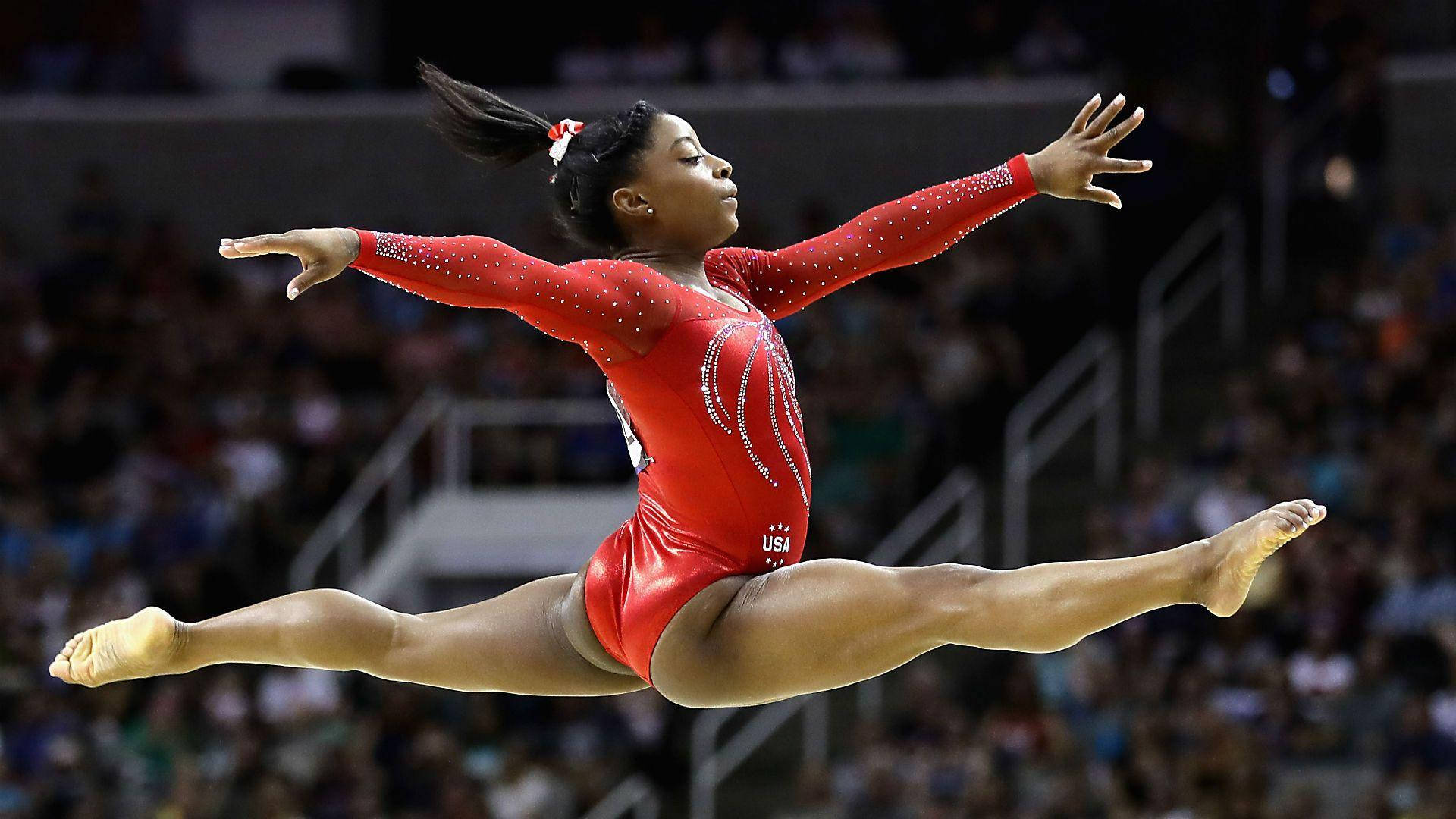 1920x1080 Download Simone Biles Champion American Artistic Gymnast Wallpaper