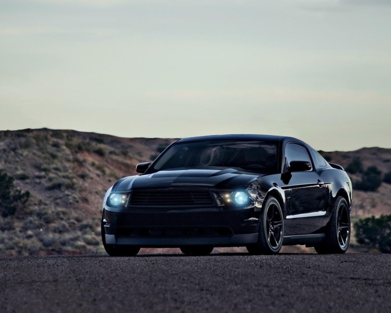 1280x1024 Ford Mustang GT500 black Desktop wallpaper 1280x1024